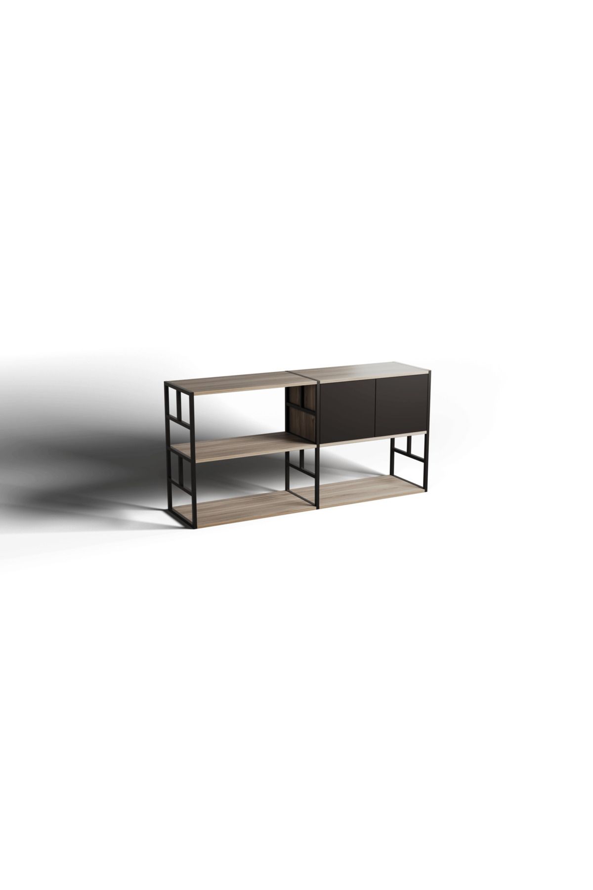EMC Metal Ofis Mobilyaları Ahşap Metal Raf (160x40x80 cm) – Geniş ve Kullanışlı