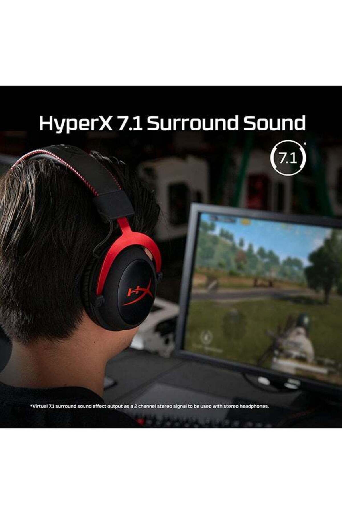 HyperX-Cloud II Wired Gaming Headset - Black-Red 2