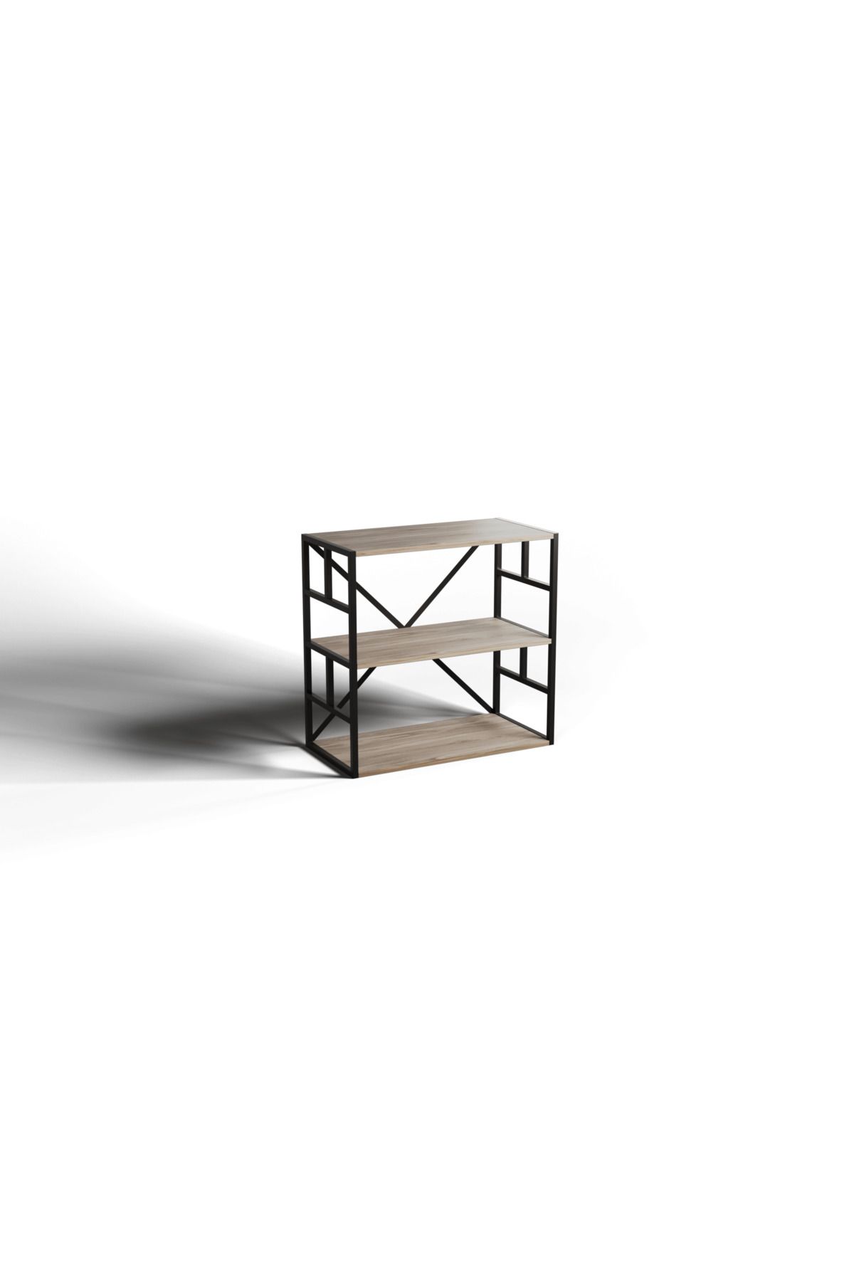 EMC Metal Ofis Mobilyaları Ahşap Metal Raf (80x40x80 cm) – Şık ve Kullanışlı