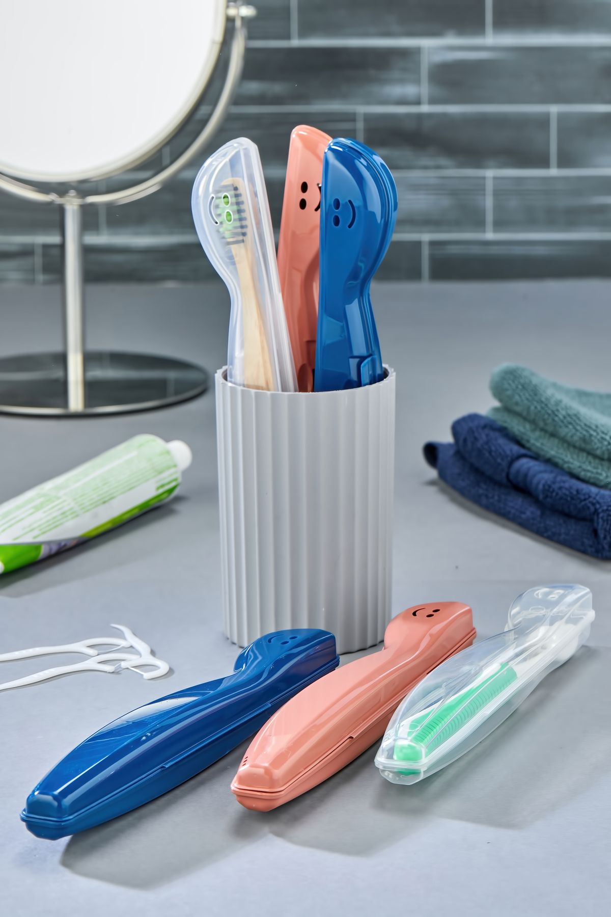ALP HOME-6Pcs Travel Type Toothbrush Container, Hygienic Storage Box 5