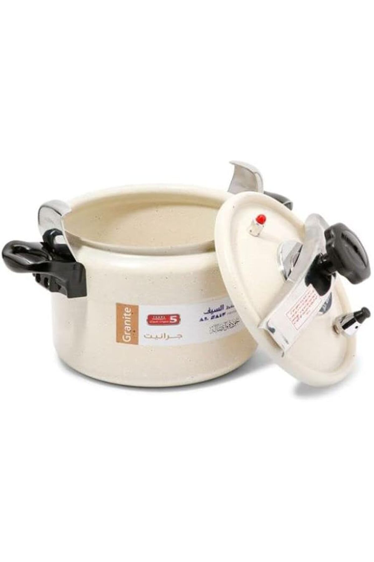 ALSAIF-AL SAIF Aluminum Granite Pressure Cooker Size: 9 Liter 4