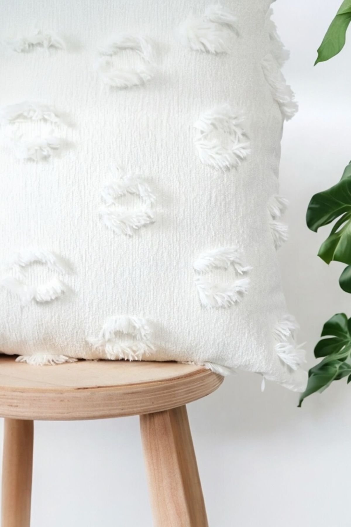 Guloglu Home-Bohemian Style Cream Embroidered Decorative Throw Pillow Case 2 Pieces 2