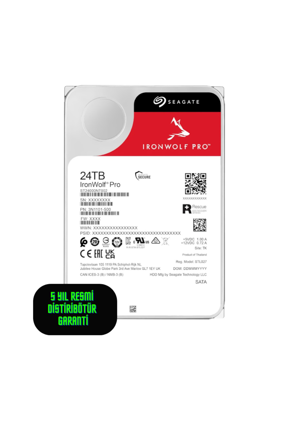 Seagate IronWolf Pro ST24000NT002 SATA 3.0 7200 RPM 3.5'' 24 TB