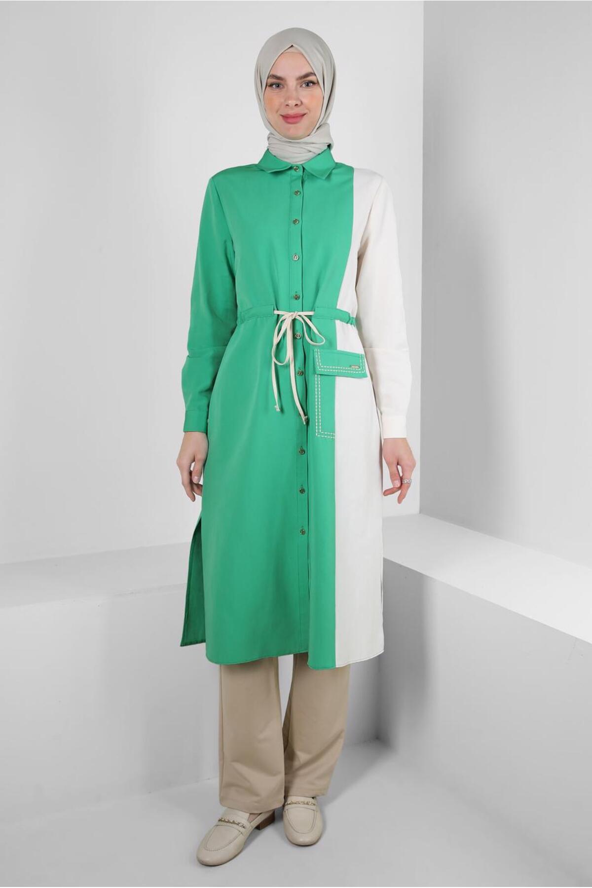 آلوینا تونیک کمردار دو رنگ ۴۳۸۱۰ آلوینا تونیک کمردار دو رنگ ۴۳۸۱۰