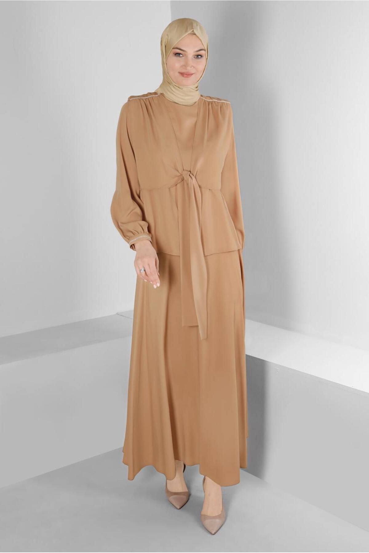 ست بالاپایین پوشیده صورتی زنانه تیم دامن تفصیلی VATKALI 42519 آلوینا Alvina