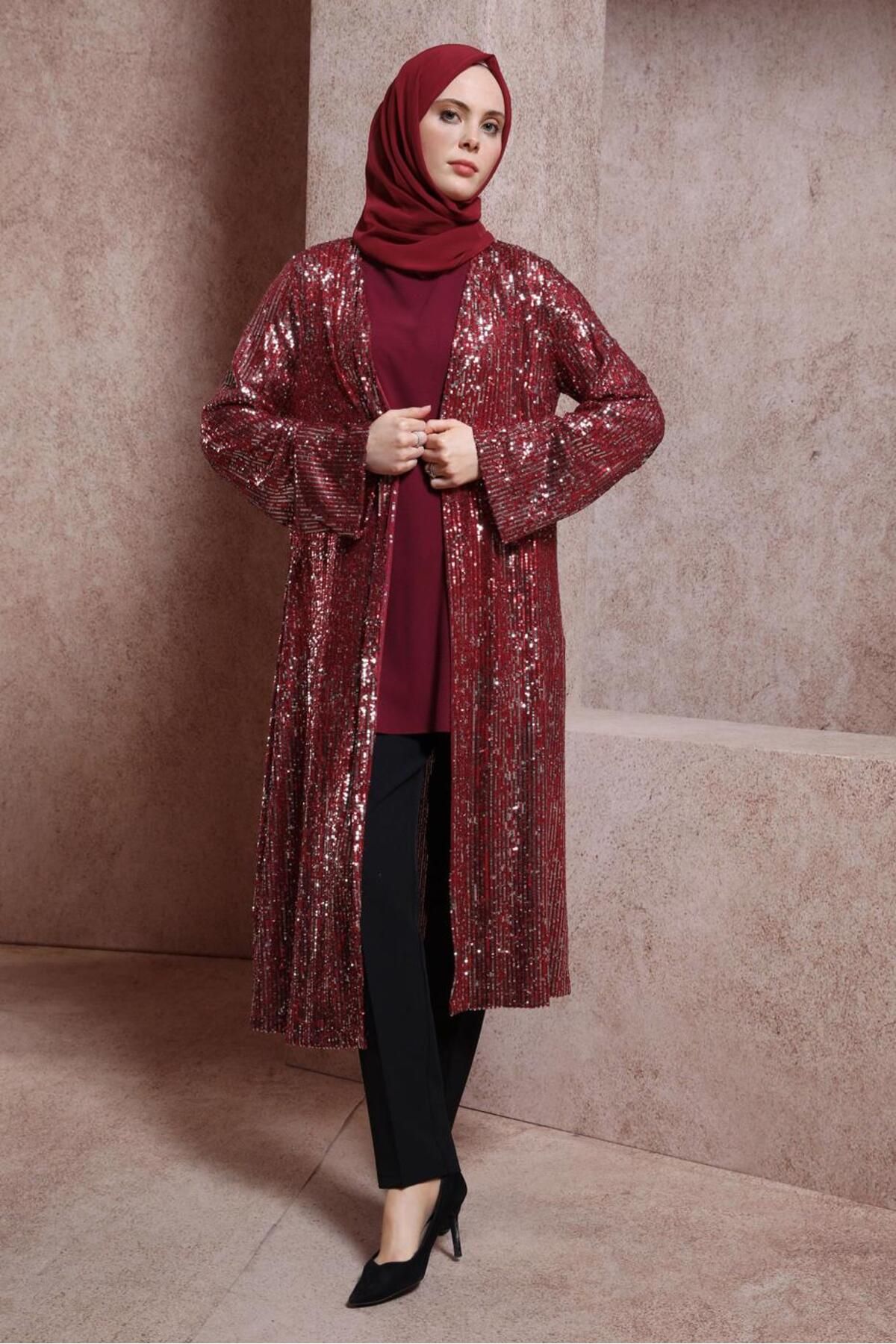 تونیک کاپشن پولک دار 43946 Alvina