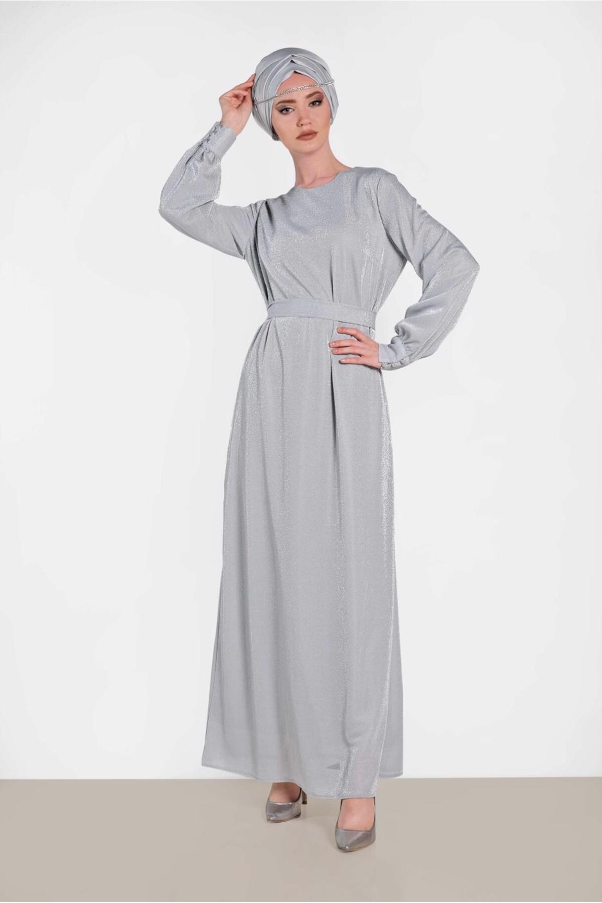 آلوینا لباس مجلسی اکلیلی کمربنددار ۴۴۶۶