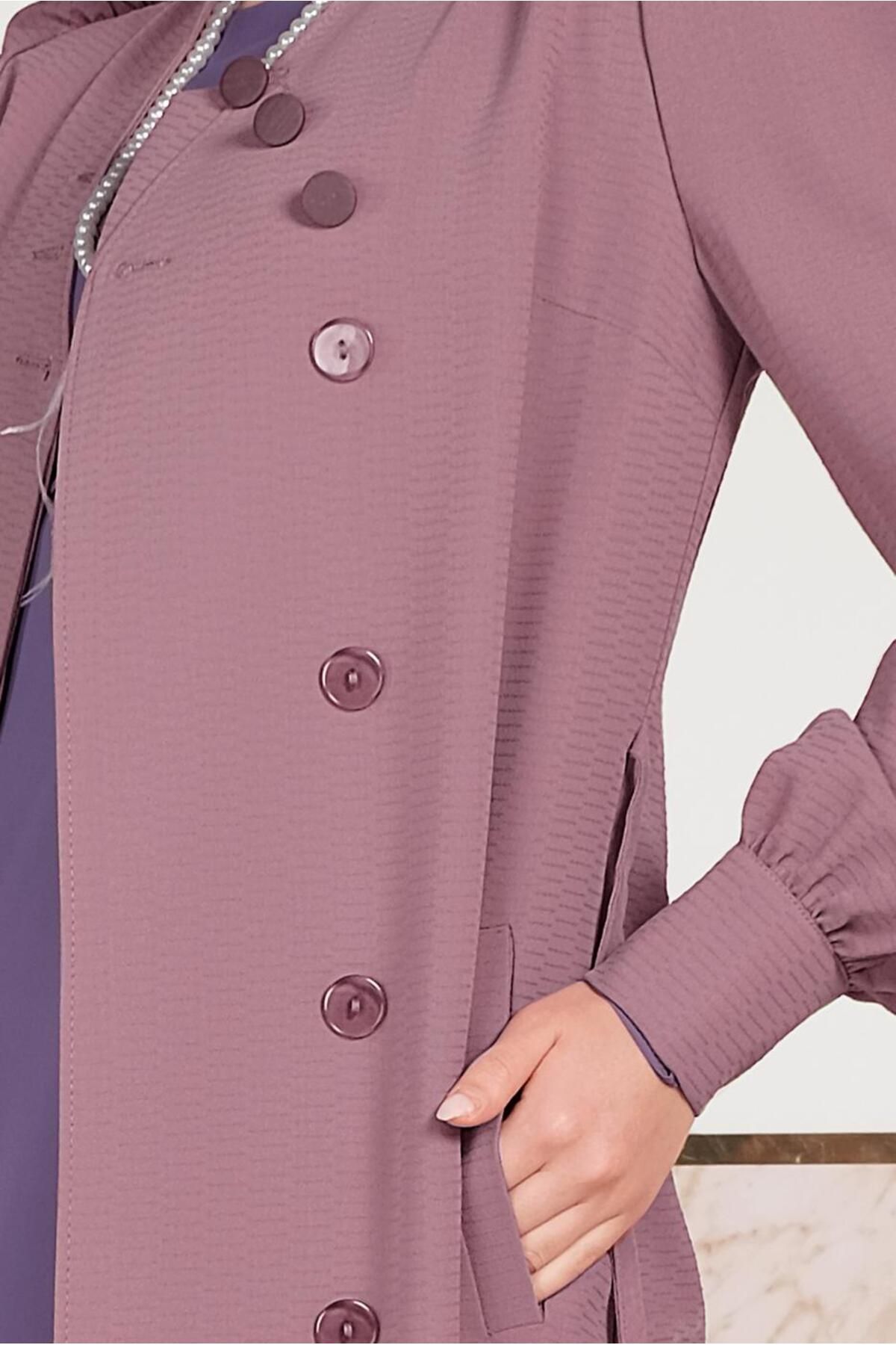 Alvina-10184 Model Judge Collar Buttoned Shade 4