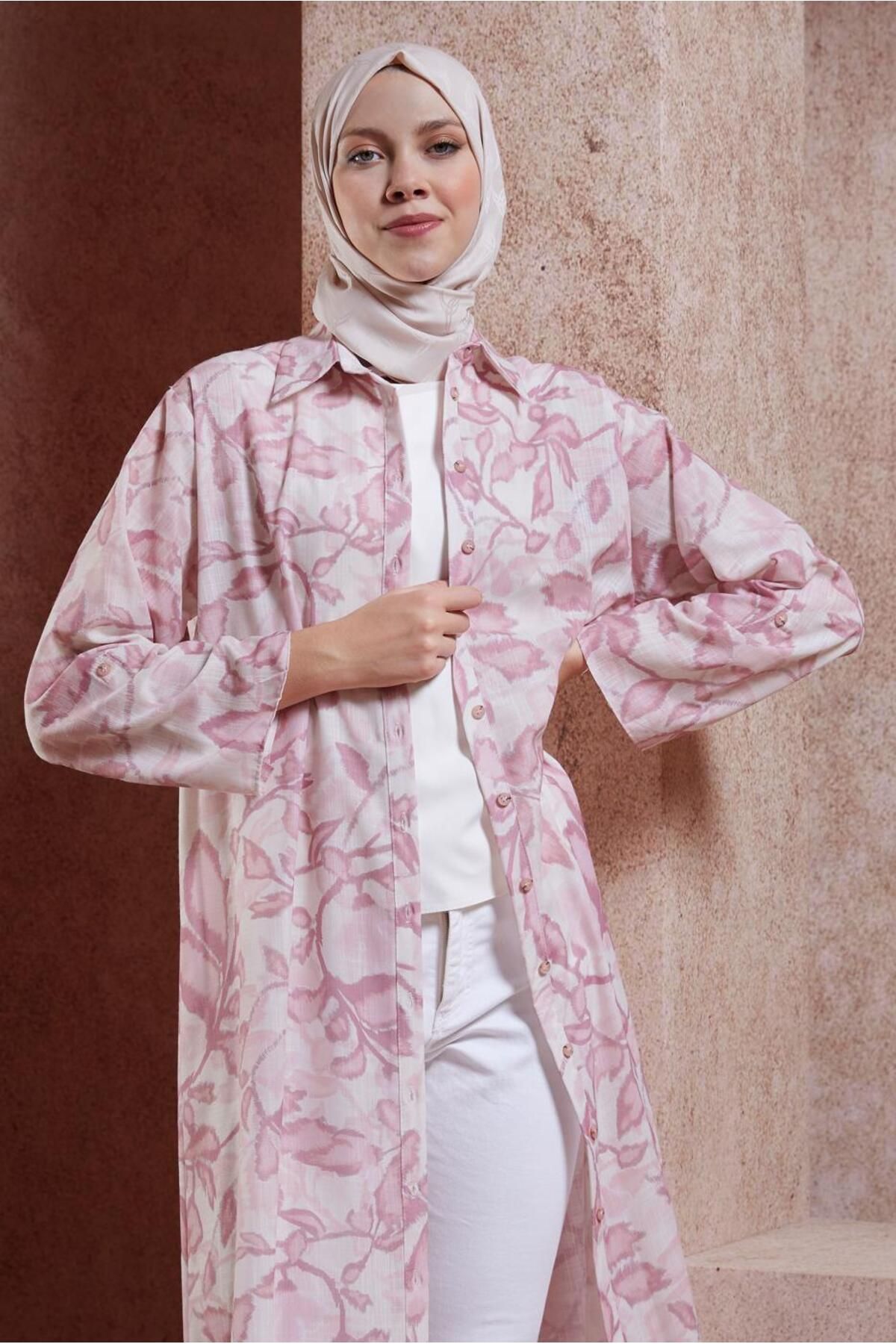 Alvina-Linen Tunic 44769 - Patterned and Effect 2