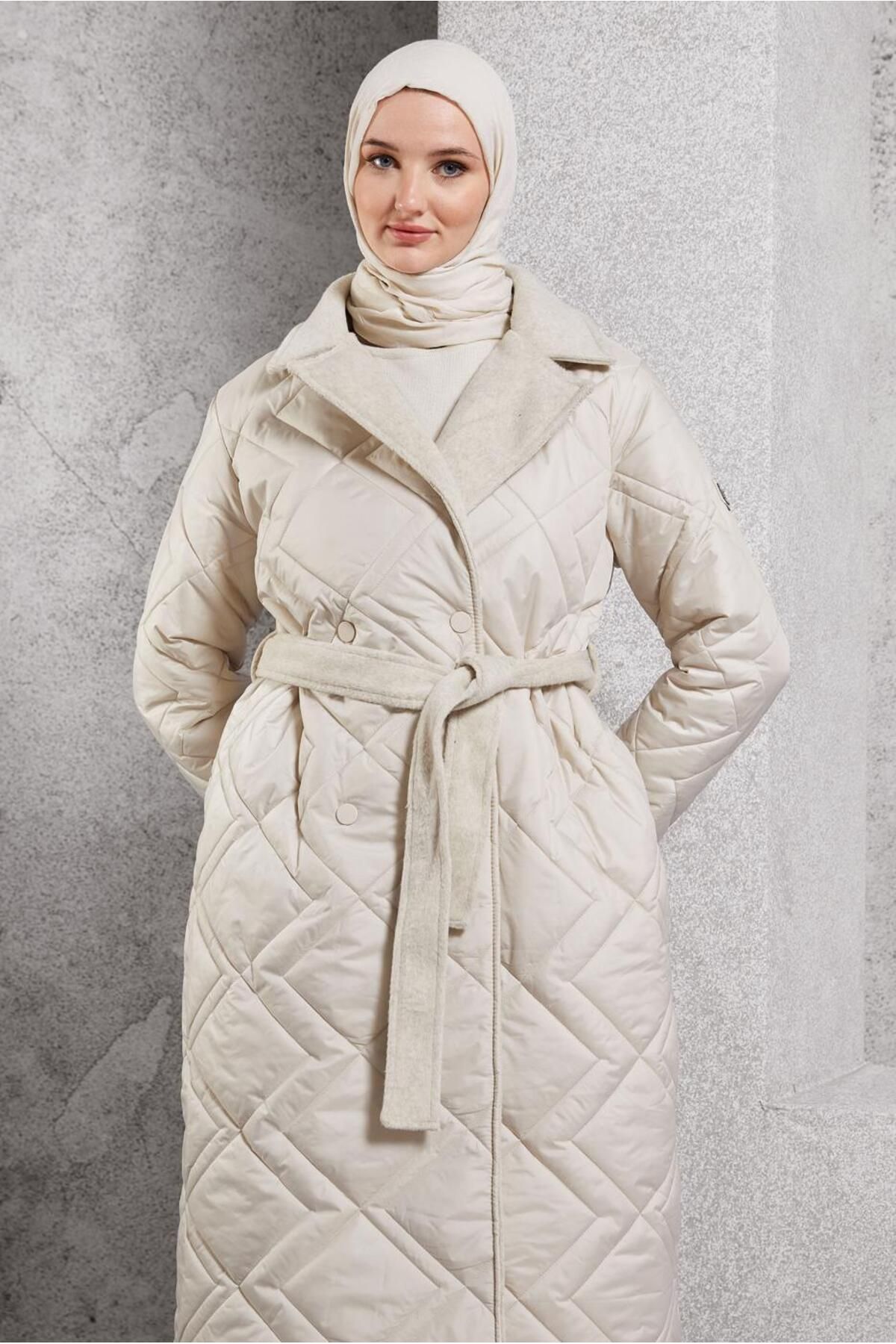 مانتو کمربندی 90513 Alvina