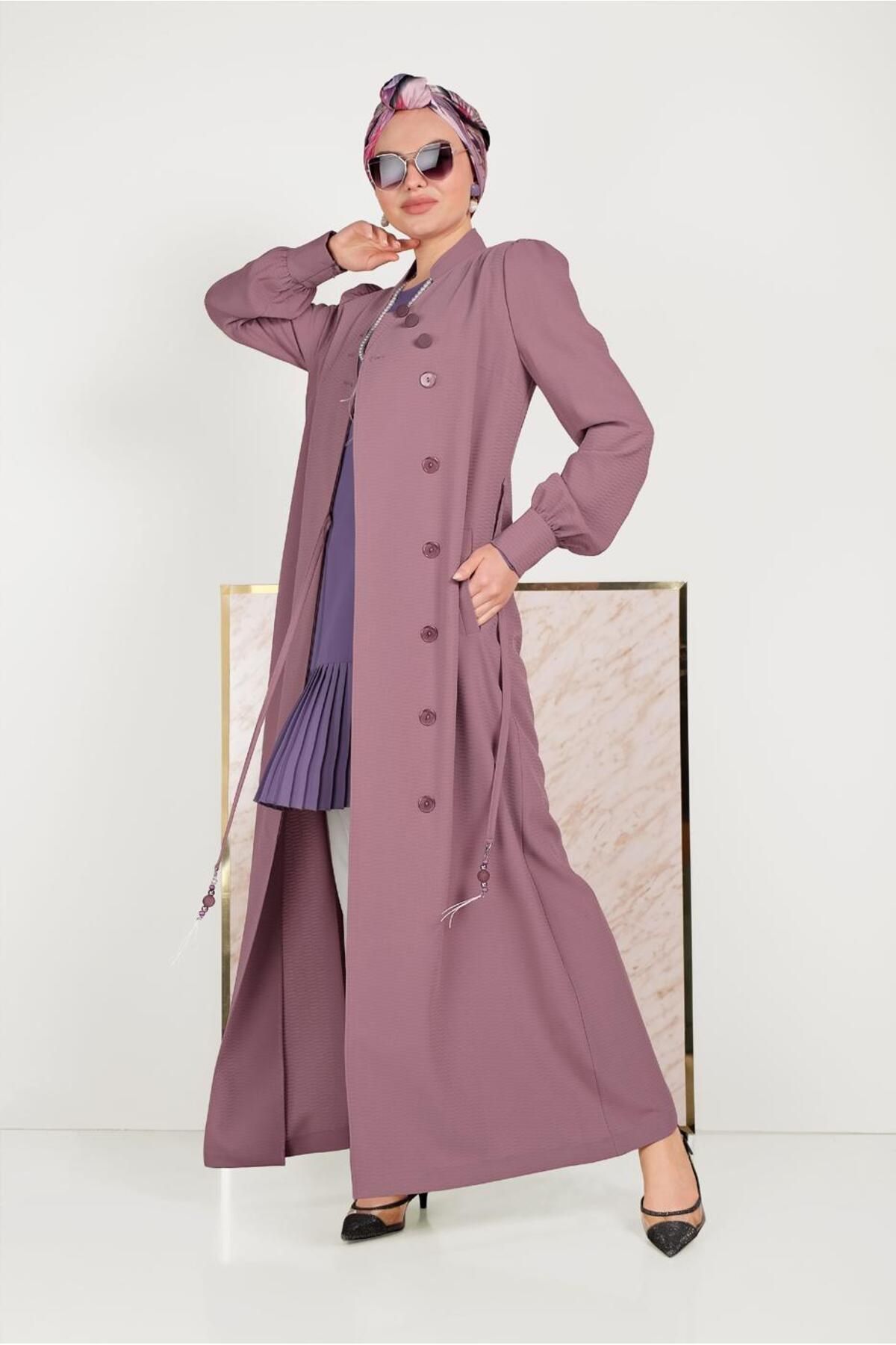 Alvina-10184 Model Judge Collar Buttoned Shade 2