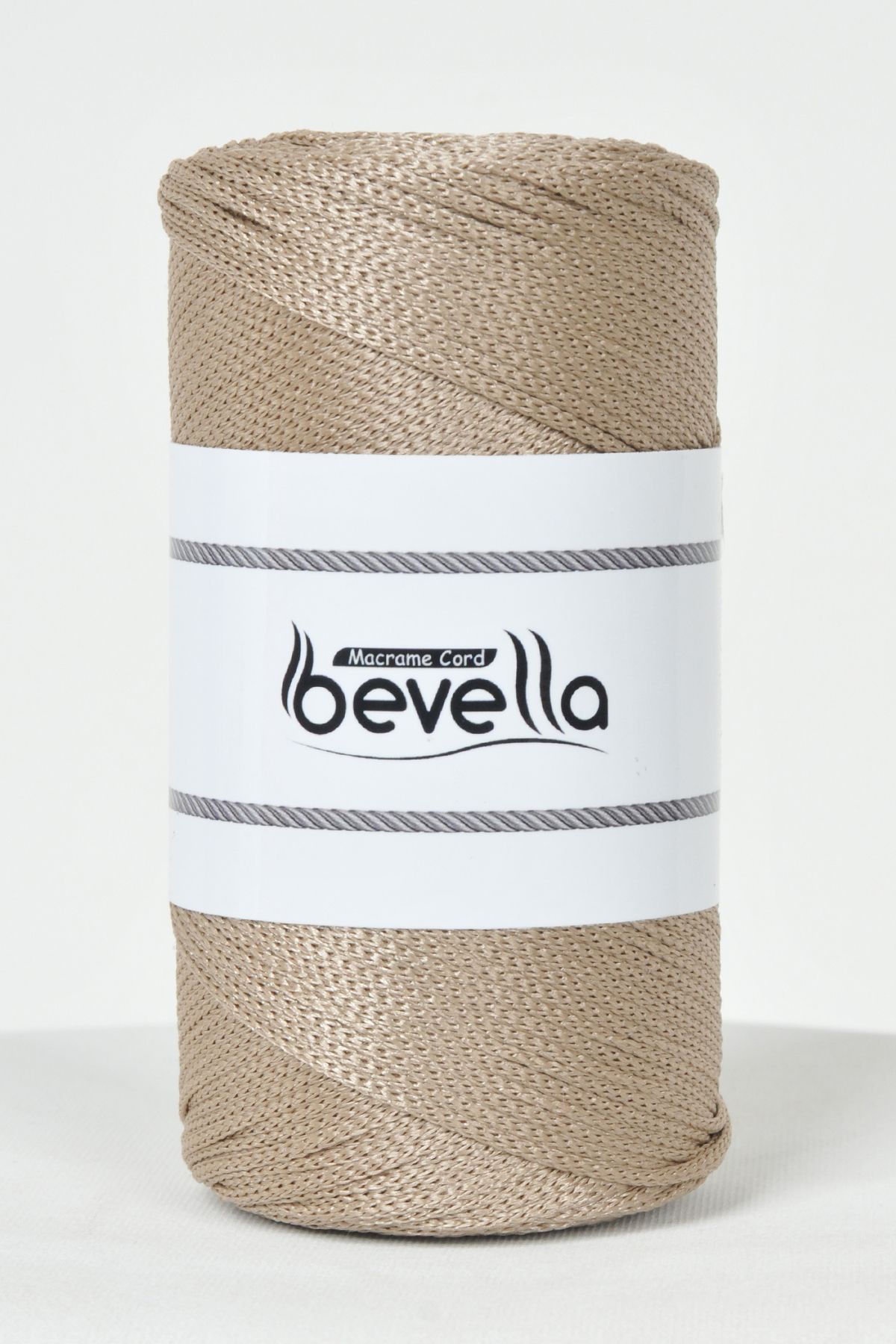 Bevella Macrame Cord-2 mm - 200 gr Πολυεστέρας Milk Coffee Macrame, Polyester Floss, Supla και νήματα τσάντας 2