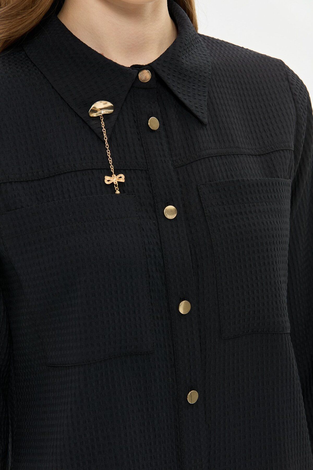 Esswaap-Stylish and Comfortable Black Double Pocket Tunic 4