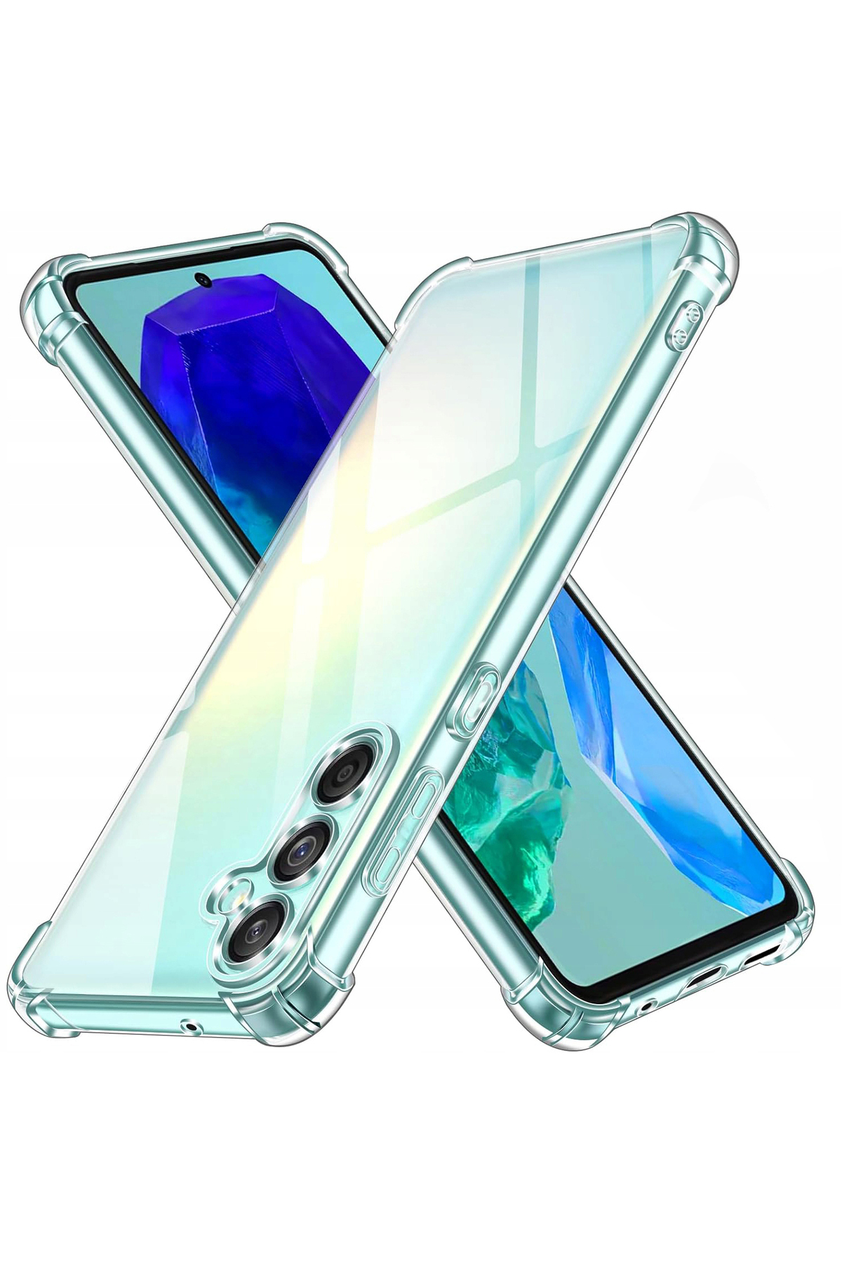 Samsung Galaxy M55  Kapak Kamera Korumalı Airbag Antishock Köşe Korumalı Şeffaf Silikon Kılıf