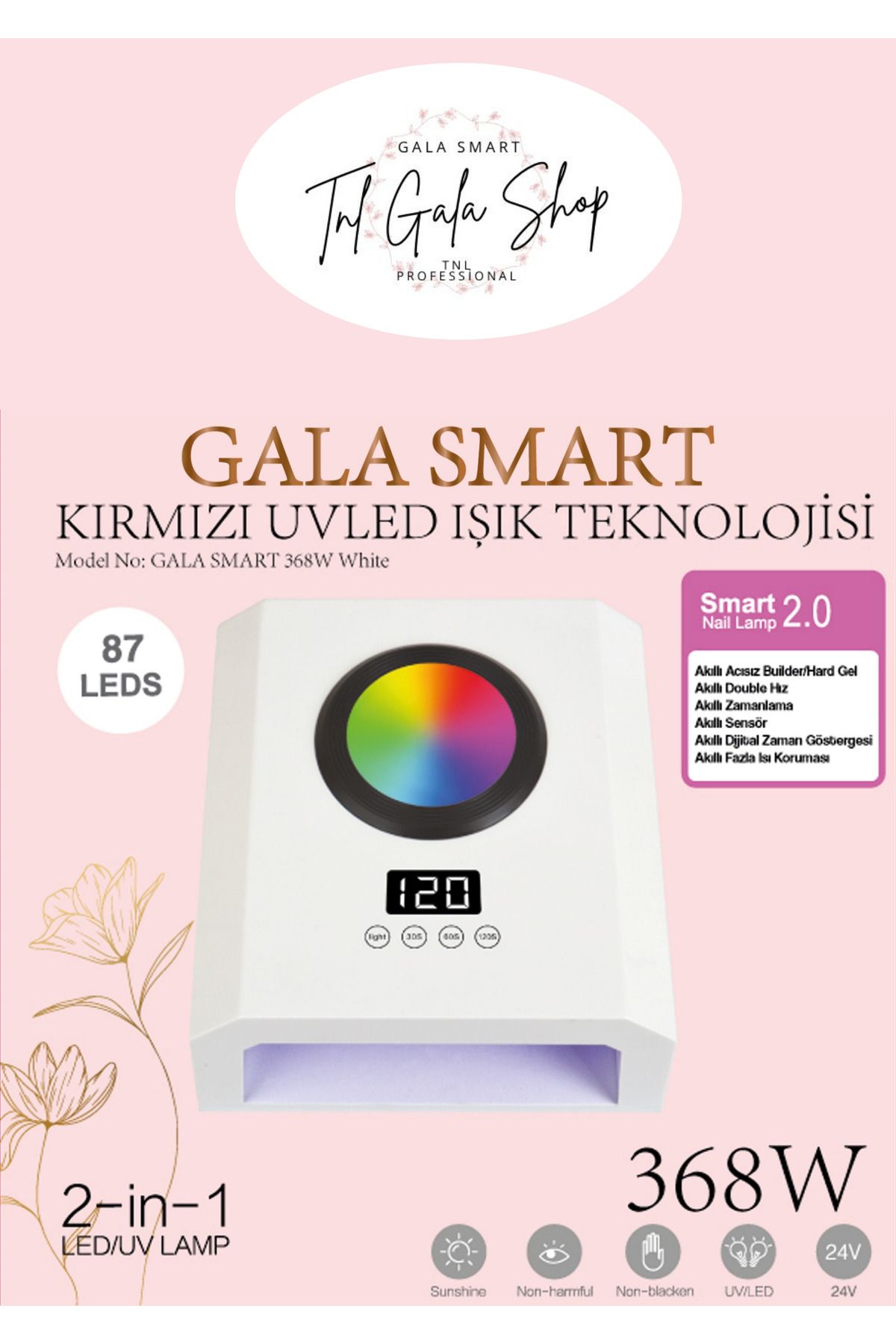 gala smart 368 W Uv Led Kurutucu Beyaz