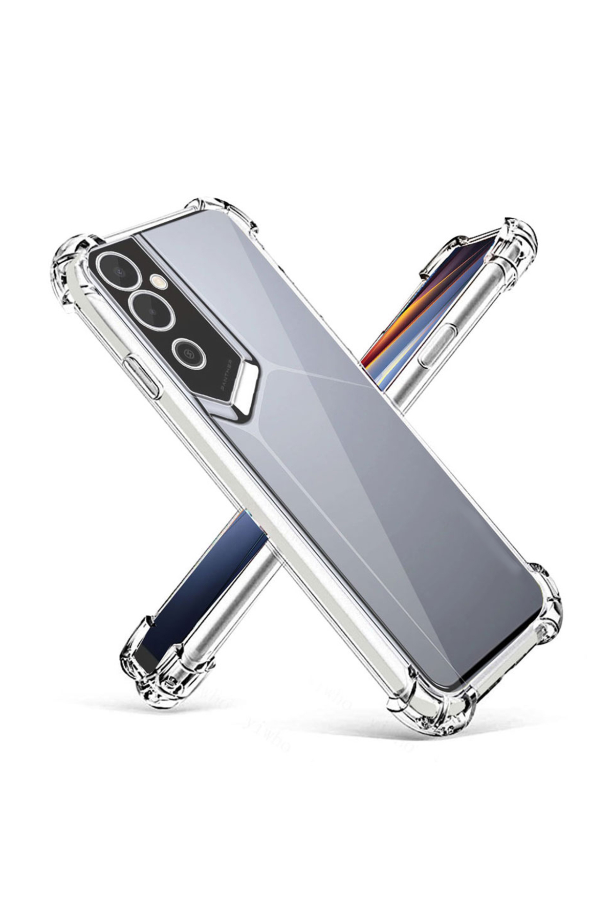 Tecno Pova Neo 2  Kapak Kamera Korumalı Airbag Antishock Köşe Korumalı Şeffaf Silikon Kılıf