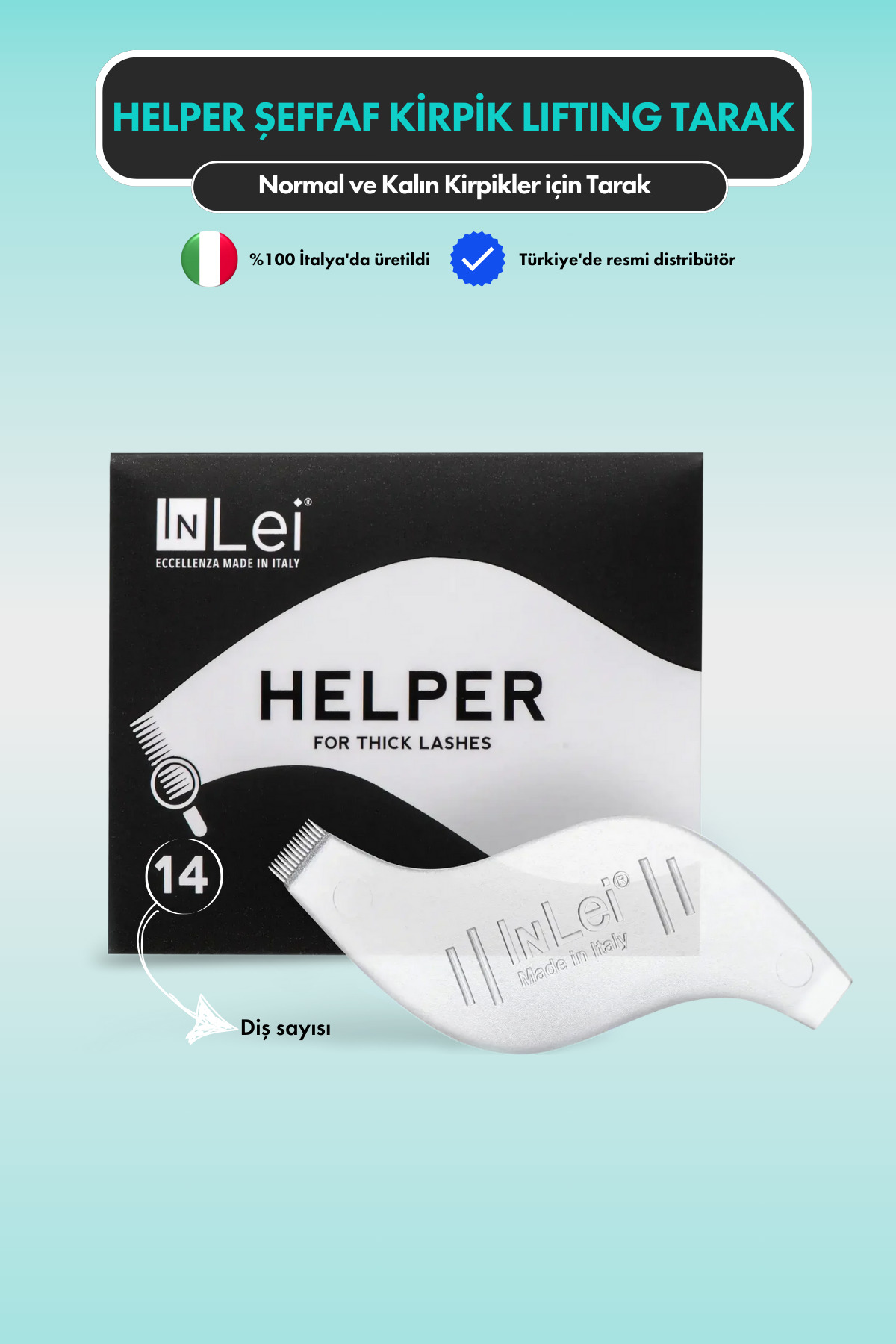 Helper Profesyonel Italyan Kirpik Lifting Tarak 5'li Kutu — HELPER — تصویر 3 از 9