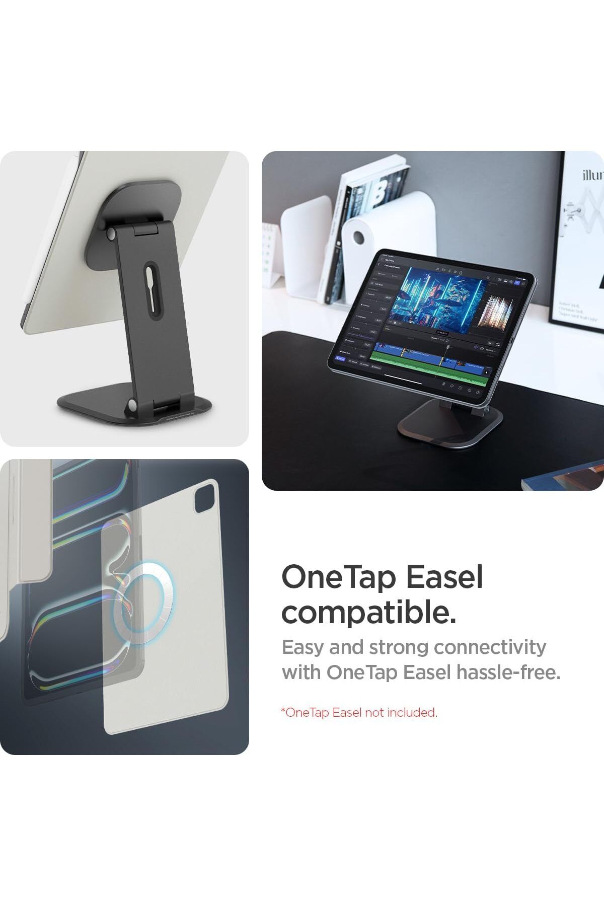 Spigen-Spigen Air Skin Folio OneTap for iPad Pro 13 inch case (2024) M4  - Gray 4
