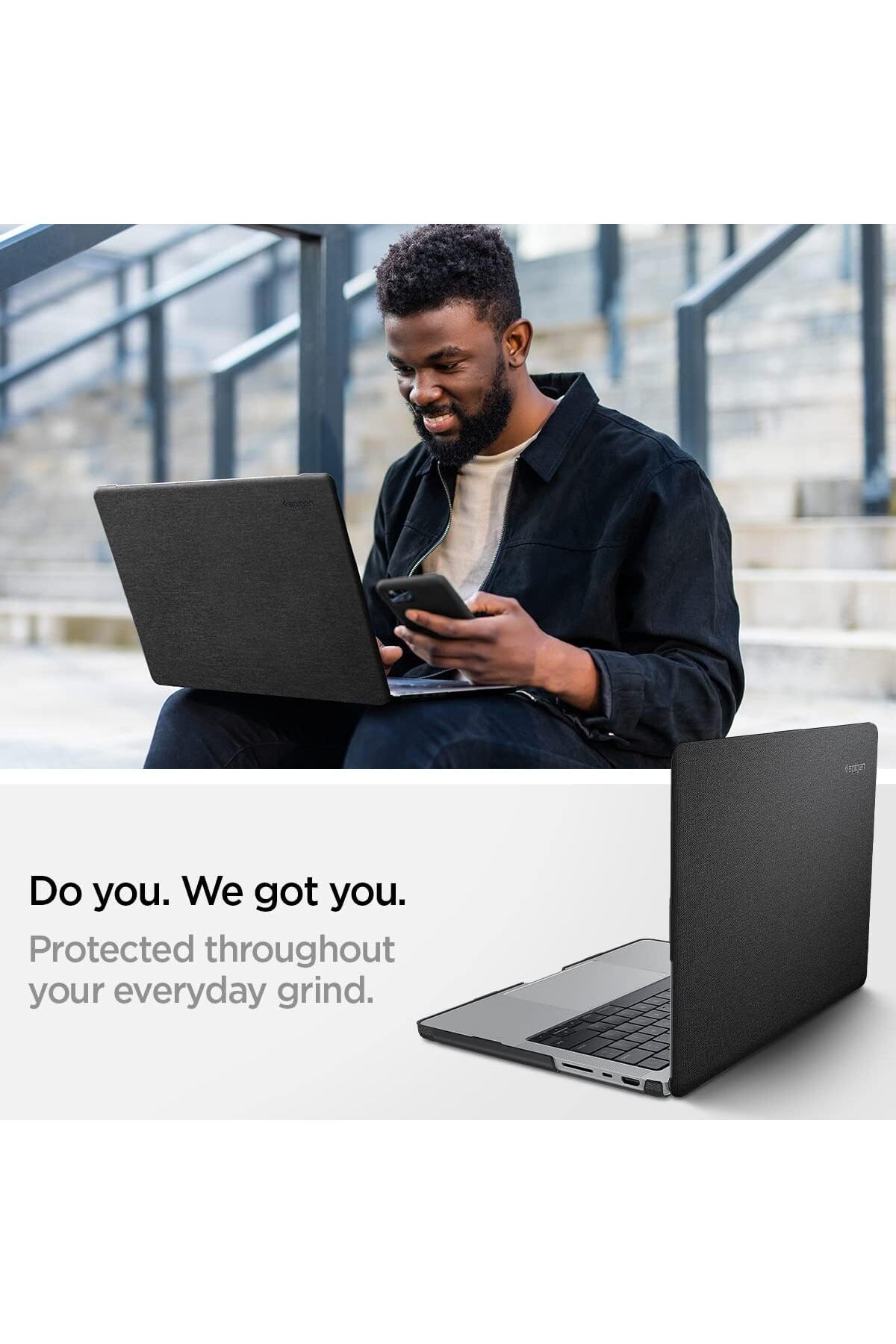 Spigen-Urban Fit for MacBook Pro 16 case M4 Pro / M4 Max M3/M2/M1 Pro/Max Cover - Black 4