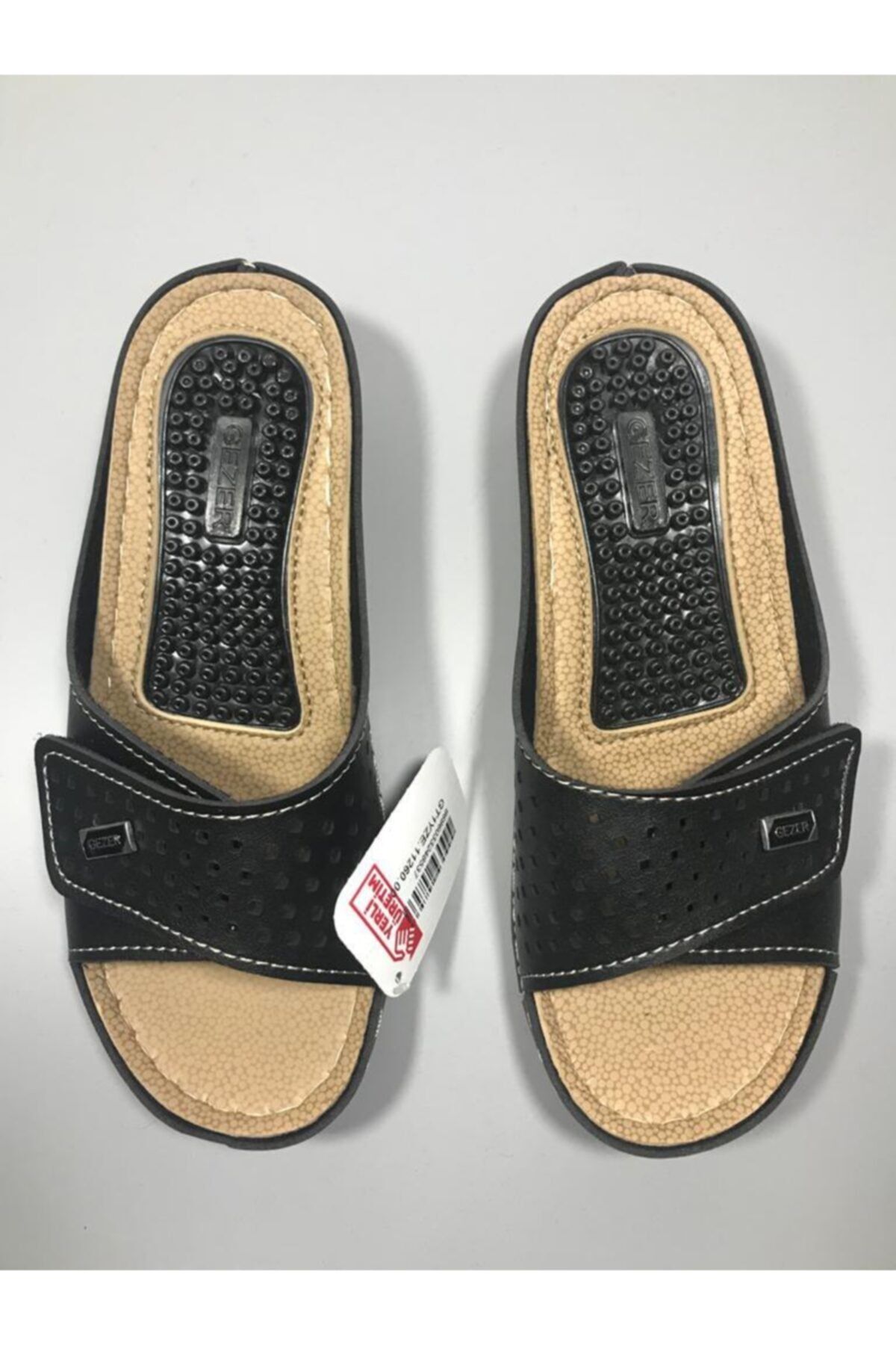 GEZER Papuci Cu Velcro Cu Talpă Neagră De Masaj Pentru Femei Femeie - 39
