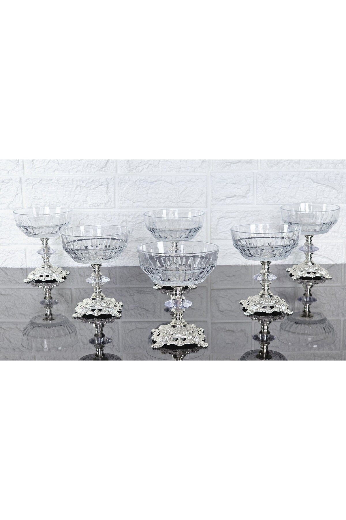 atabey home-Echo Bowl & Magnolia Bowl & Ice Cream Bowl & Sugar Bowl Brothers Silver Cast Feet 1