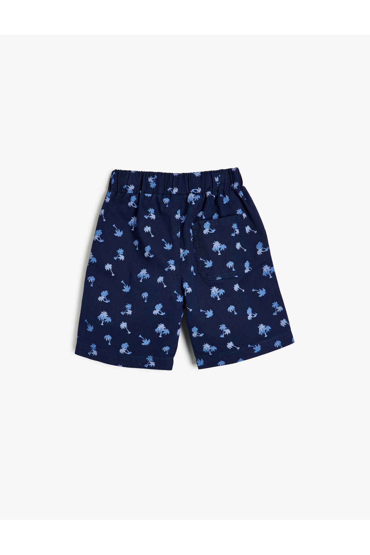 Koton-Palm Print Shorts: Cotton with Pockets, Waistband, Elastic, and Tie 2