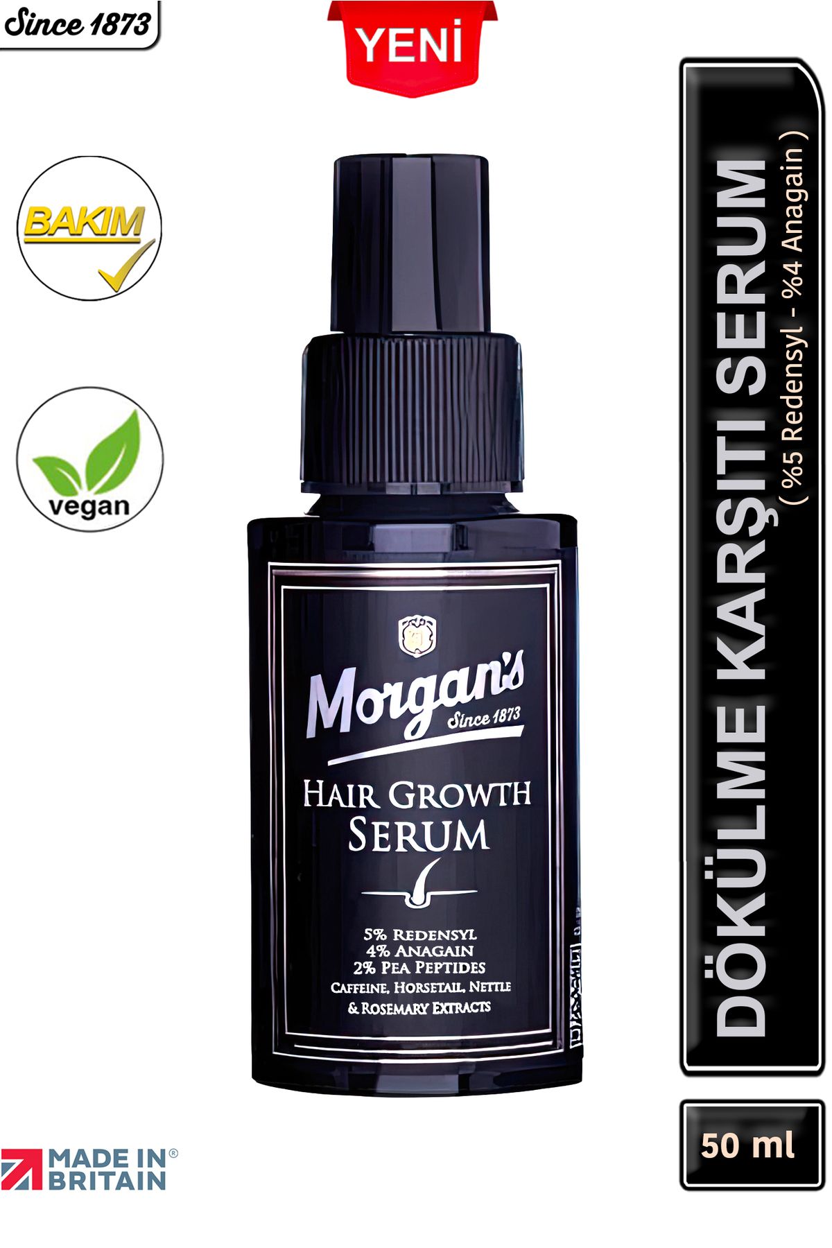 سرم حجم دهنده رشد مو - سرم تجدید کننده ضد هالاژ 50 میلی لیتر Morgan's Pomade