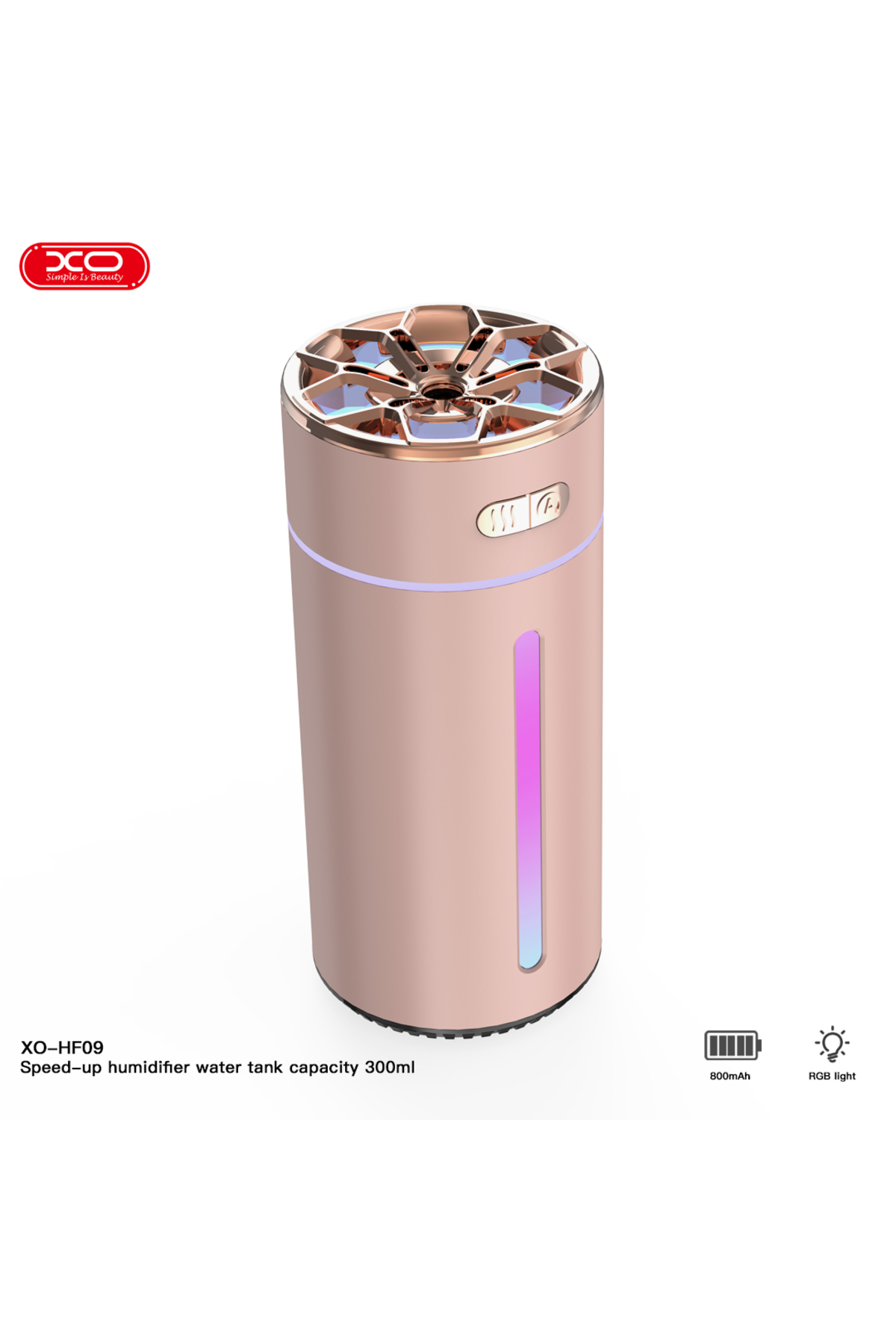 Xo RGB Led Işıklı 800 Mah Bataryalı Şarjlı Ultrasonik Hava