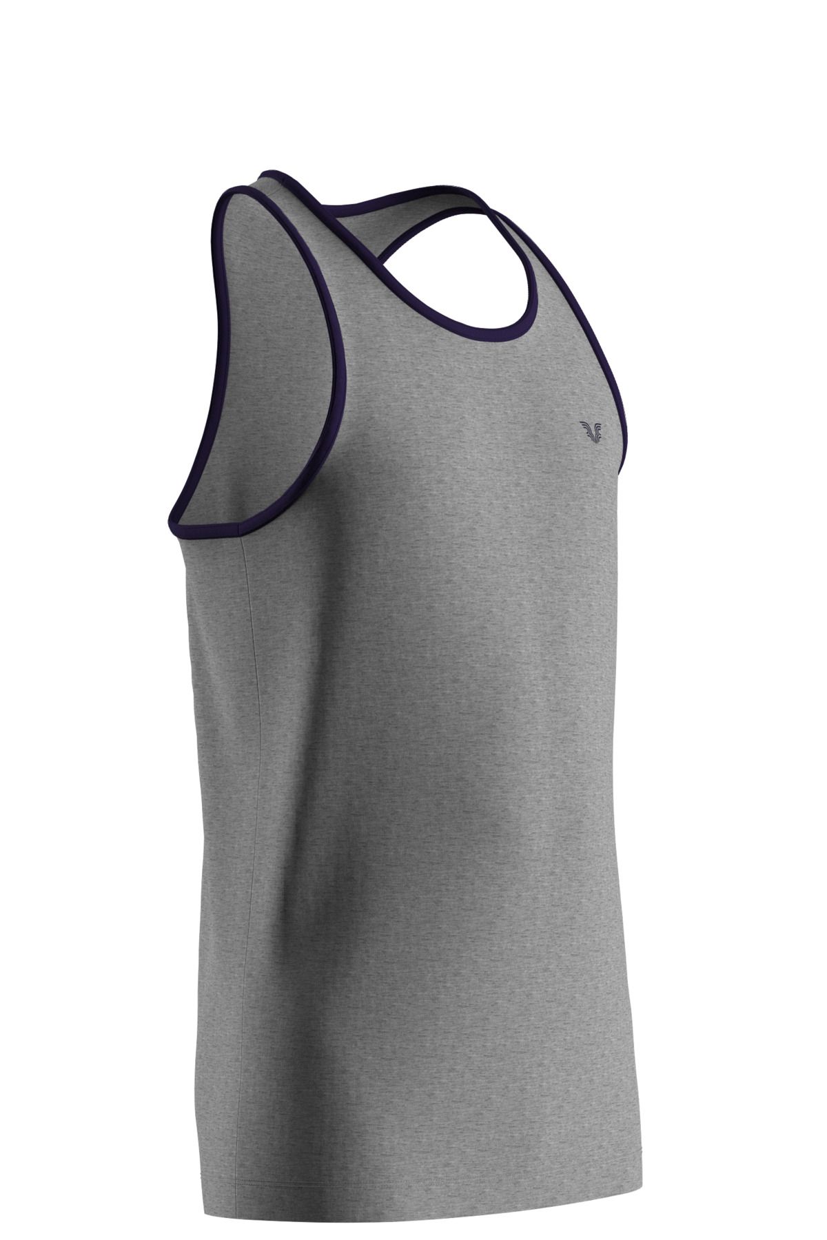 bilcee-Men's Gray Melange Training Undershirt 3944 8
