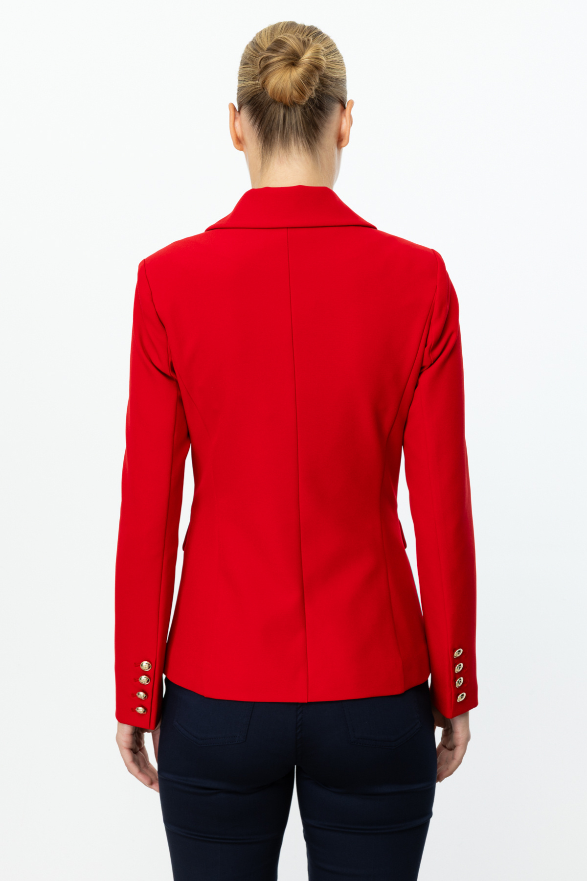 Ekol-Double Breasted Collar Cover Pocket Jacket 5