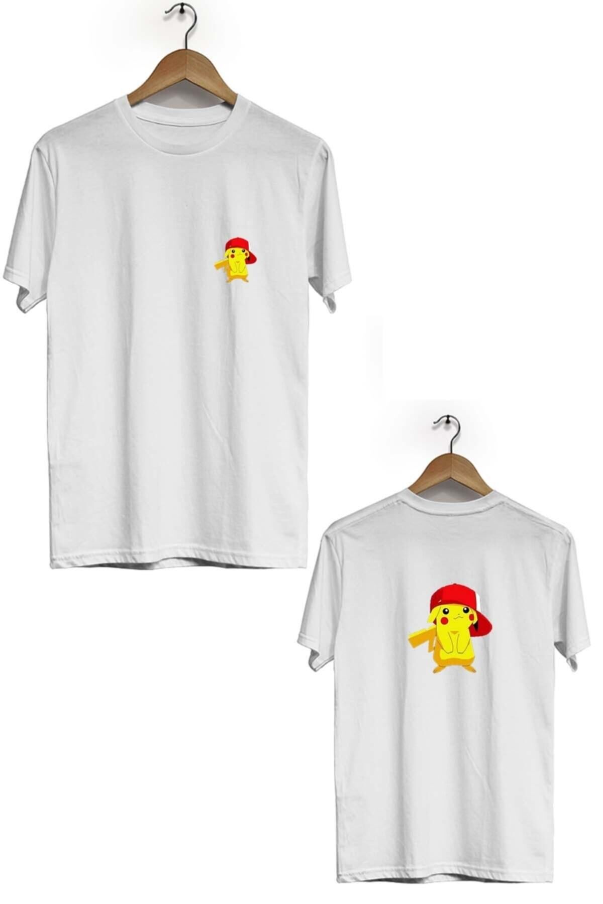 Pisa Art Pikachu Pokemon Bisiklet Yaka Kısa Kollu Tişört Bll1054
