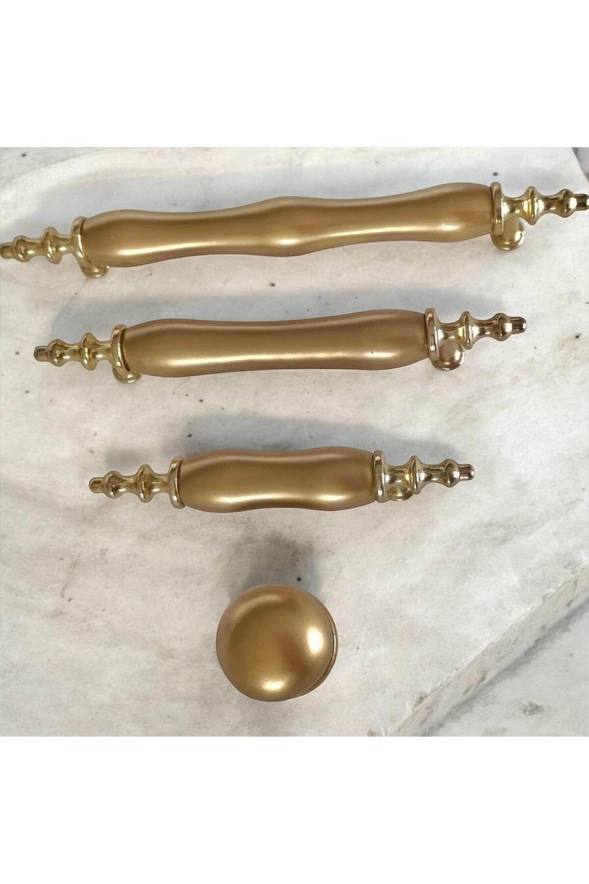 Porcellana Perla (6,4cm)-ALTIN-Porselen Dolap Çekmece Mutfak Banyo Mobilya Kulp Kulpu Kulb Kulbu Asos64mm-STK3357