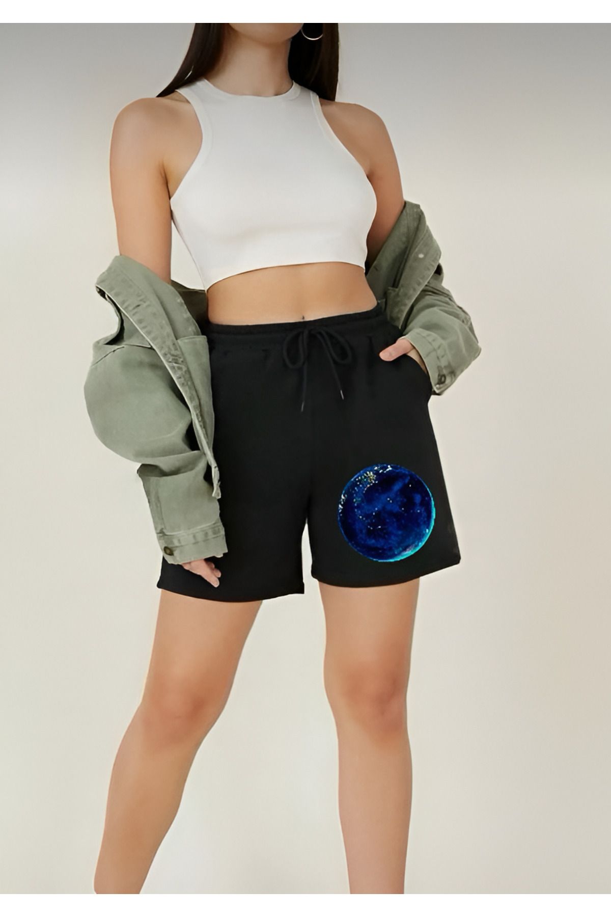 belean-World Printed Unisex Shorts Lycra Flexible Single Jersey Combed Cotton Fabric Does Not Sweat 2