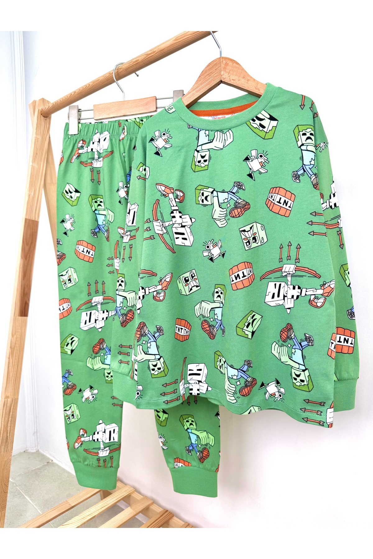 Irmak kids Erkek Çocuk %100 Pamuk İnce Mevsimlik Penye Pijama Takımı fotoğrafı 3 (önizleme)