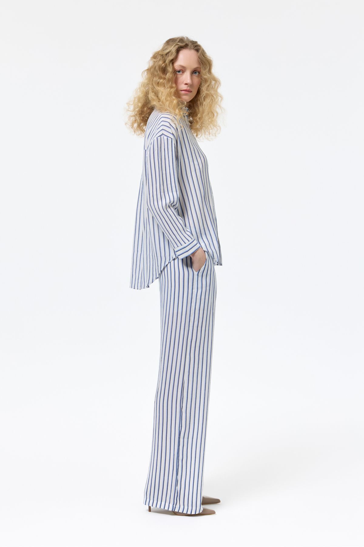Quzu-Missing Information:-Belili Elastic Striped Pants (Ecru) Missing Description or Details. Please Give More Information or Select Another Product. 4