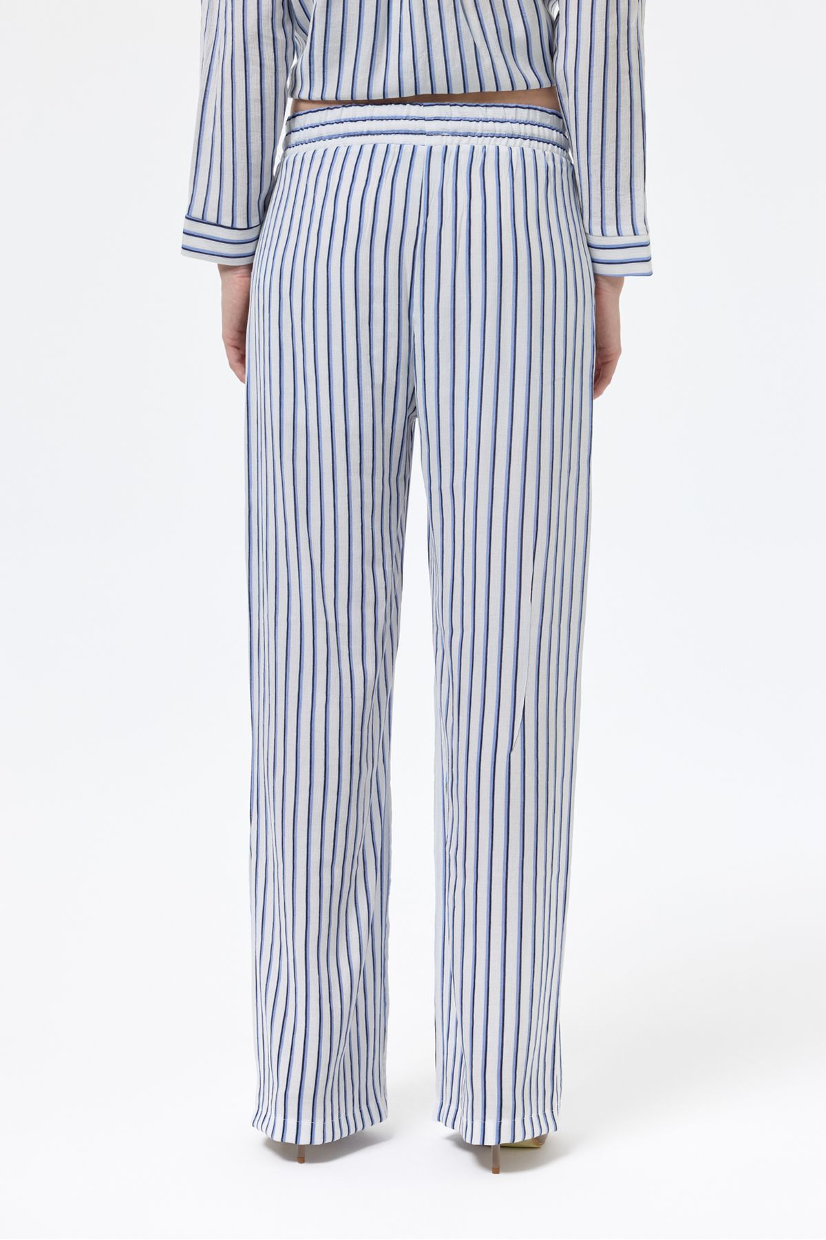 Quzu-Missing Information:-Belili Elastic Striped Pants (Ecru) Missing Description or Details. Please Give More Information or Select Another Product. 5