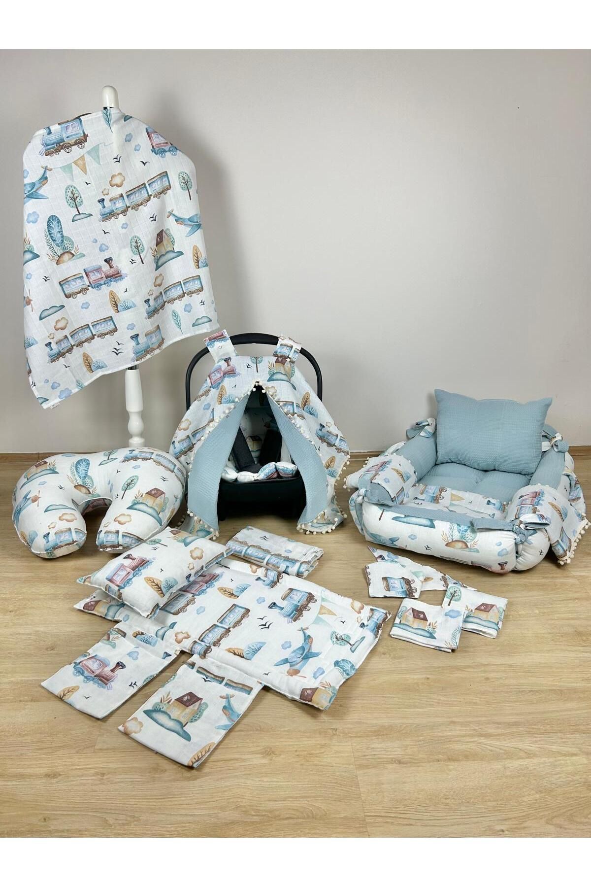 Aras Collection Bebe Muslin 14 Parçalık Bebek Seti – Doğal, Yumuşak ve Konforlu!