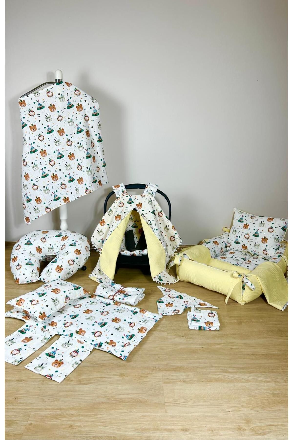 Aras Collection Bebe Muslin 14 Parçalık Bebek Seti – Doğal, Yumuşak ve Konforlu!