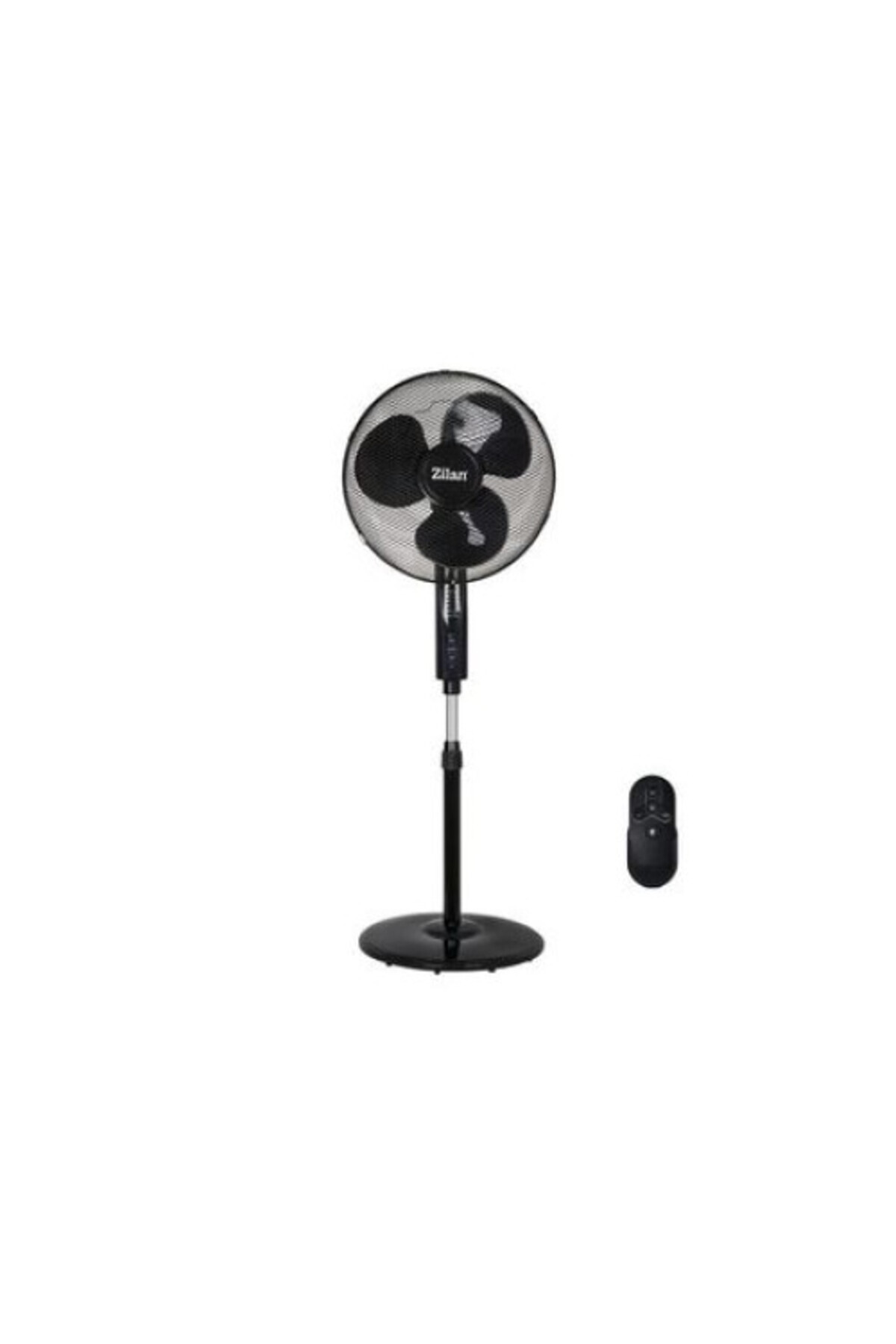 Zilan-Pedestal Fan Zln-1204, black 50w, 40 Cm Diameter, Remote Control, Timer, 2