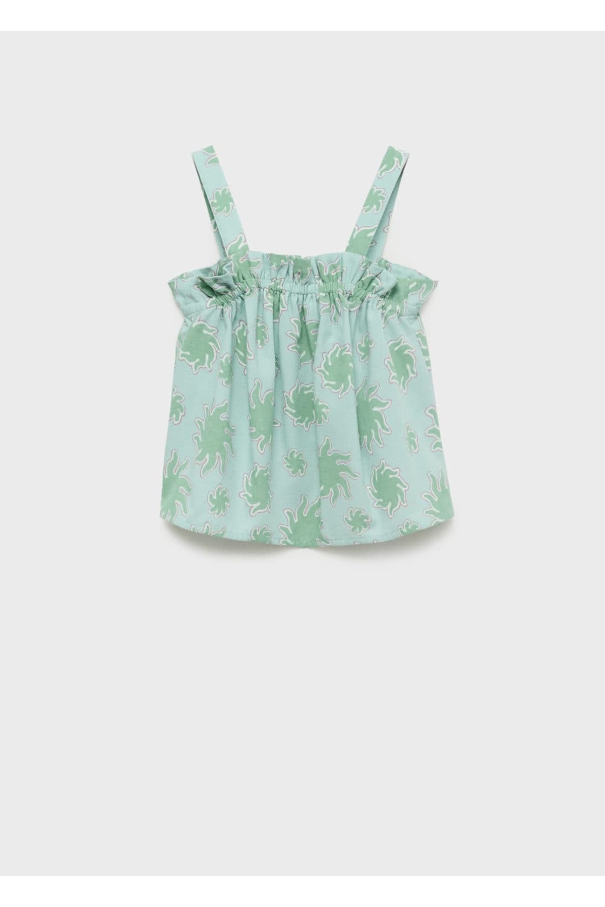 Askılı desenli bluz