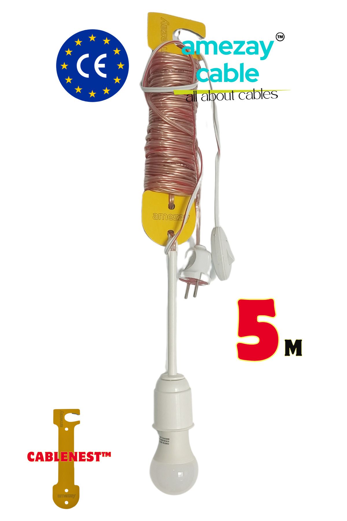 AMEZAY SEYYAR LAMBA 5 METRE | CableNest™ Profesyonel Seri