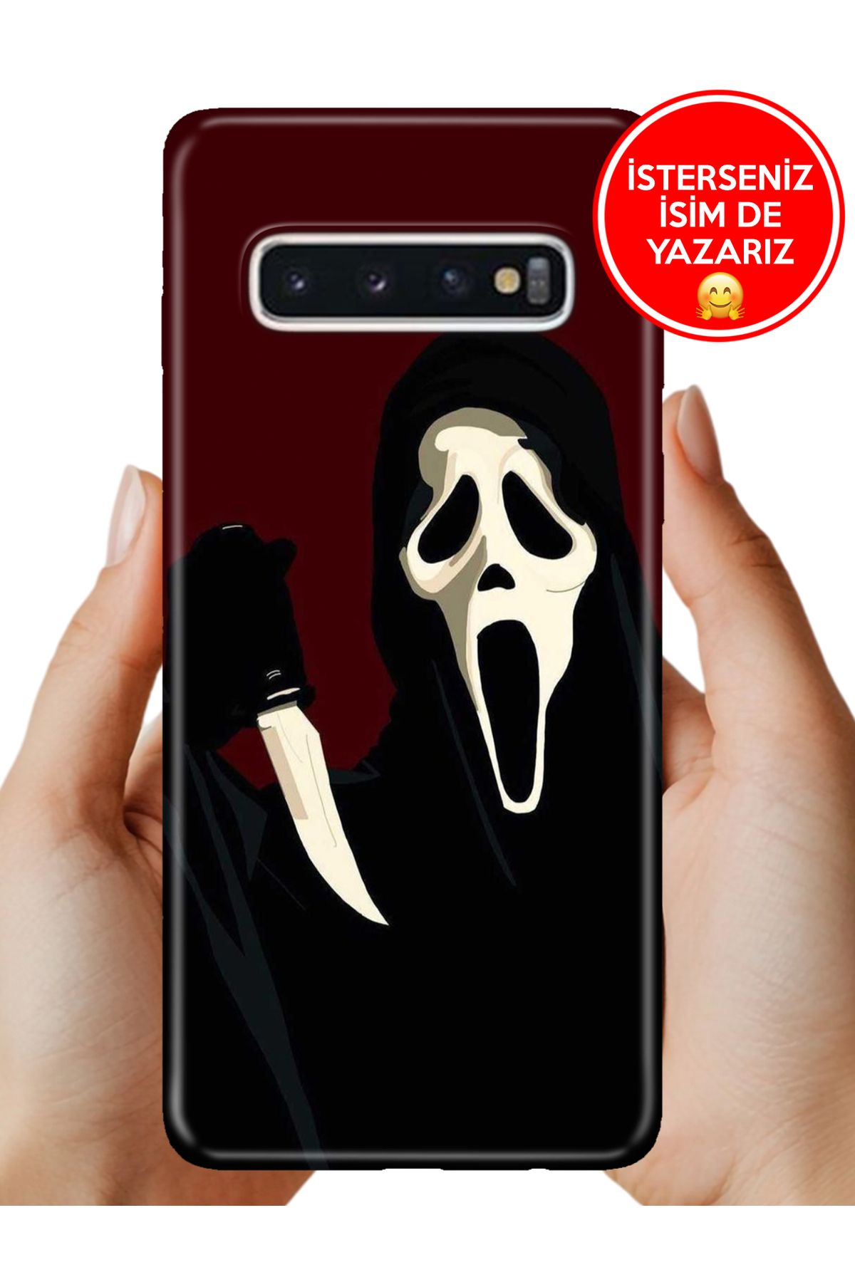 Cekuonline Samsung Galaxy S10+ Plus Kılıf Tam Rubber Esnek Silikon Full Koruma ScreamFilm