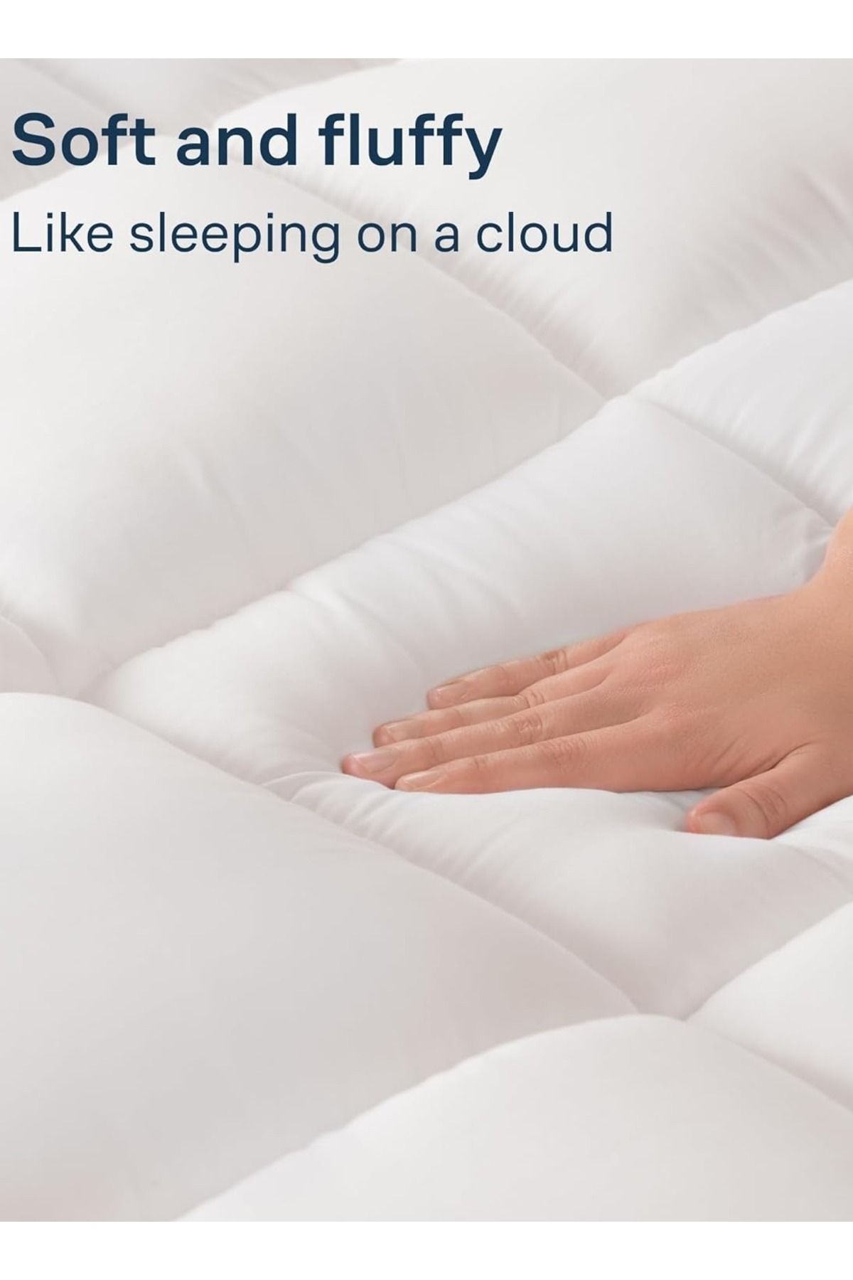 Asraar-Angela|Microfiber Mattress Topper 14cm-Soft, Fluffy, Breathable Pad for Comfort & Support200x200cm 6