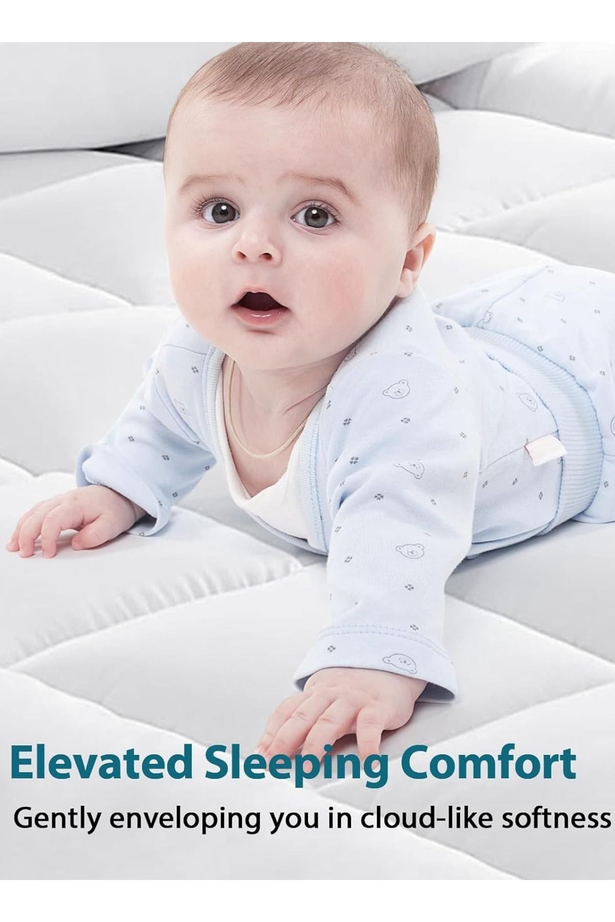 Asraar-Angela|Microfiber Mattress Topper 14cm-Soft, Fluffy, Breathable Pad for Comfort & Support200x200cm 8