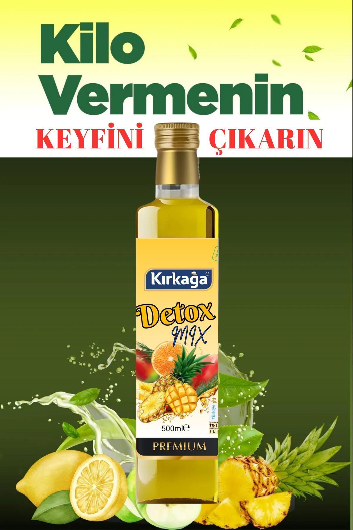 Kırkağa Detomiks Doğal Detox Sirkesi 250 ml Kilo Vermeye %100 Doğal Fermente
