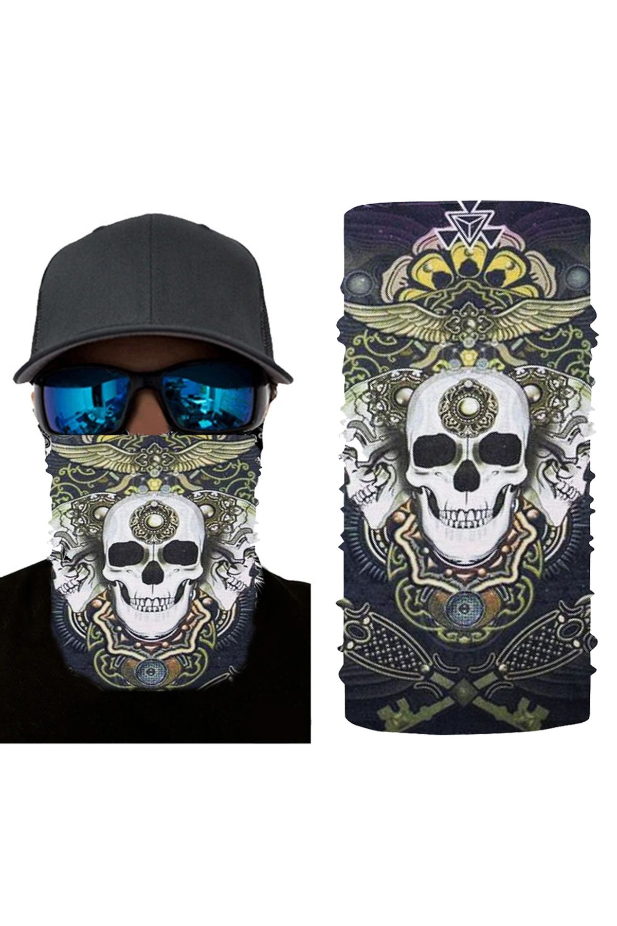 mudikonsept Motorcu Boyunluk Baf Buff Bandana 25x48 cm Model 3 (4767) - MDE3933-6663
