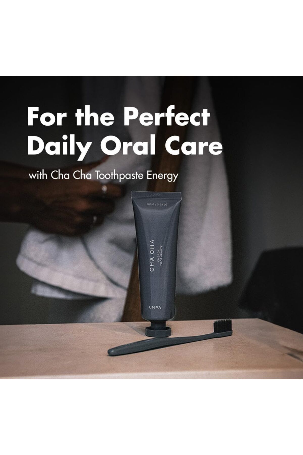 UNPA-Cha Cha Energy Toothpaste 100g | Natural Activated Charcoal Toothpaste for Sensitive Teeth Reli 6