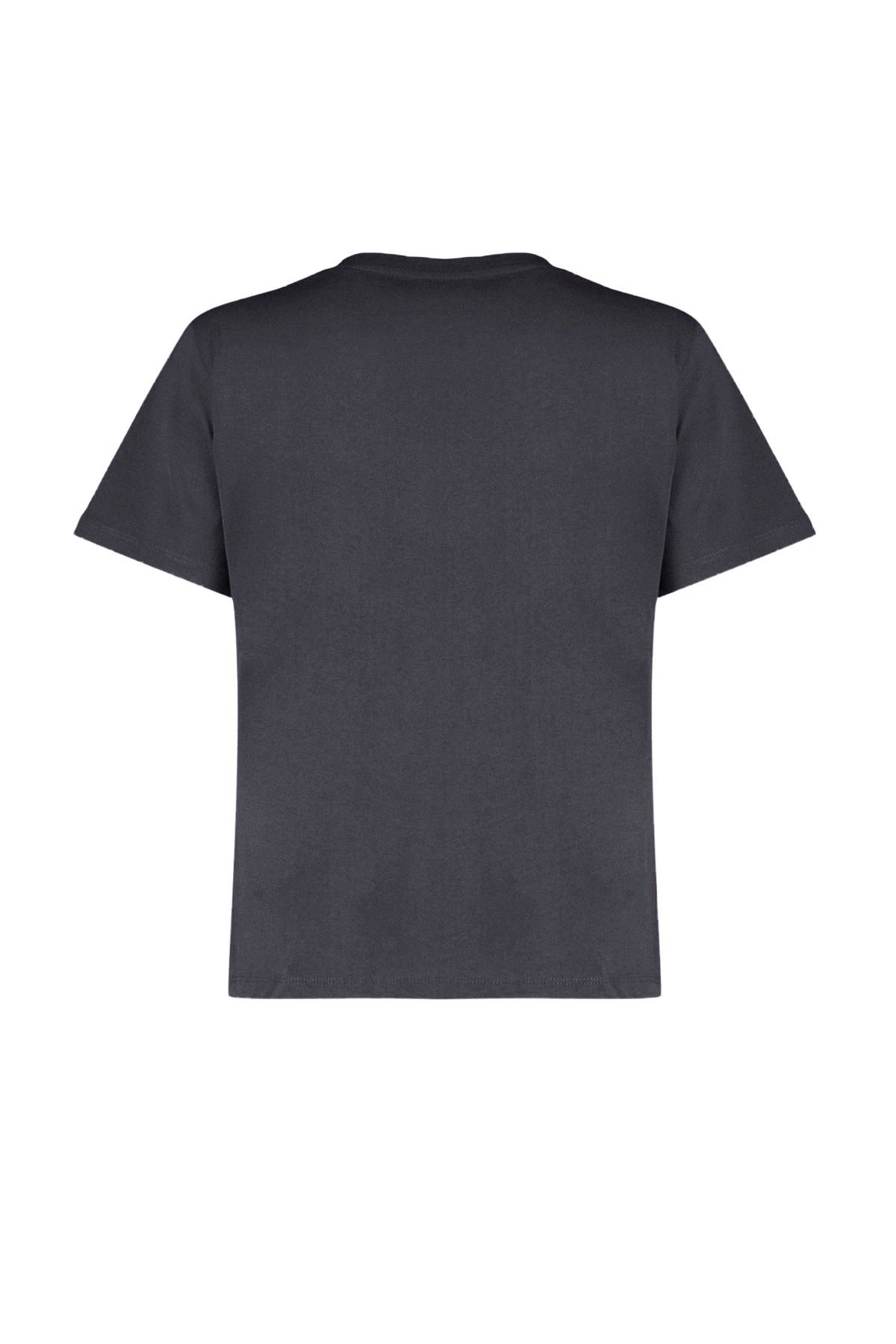 Trendyol Collection-Basic Crew nyakú kötött póló - antracit, 100% pamut - TWOSS23TS00000 7
