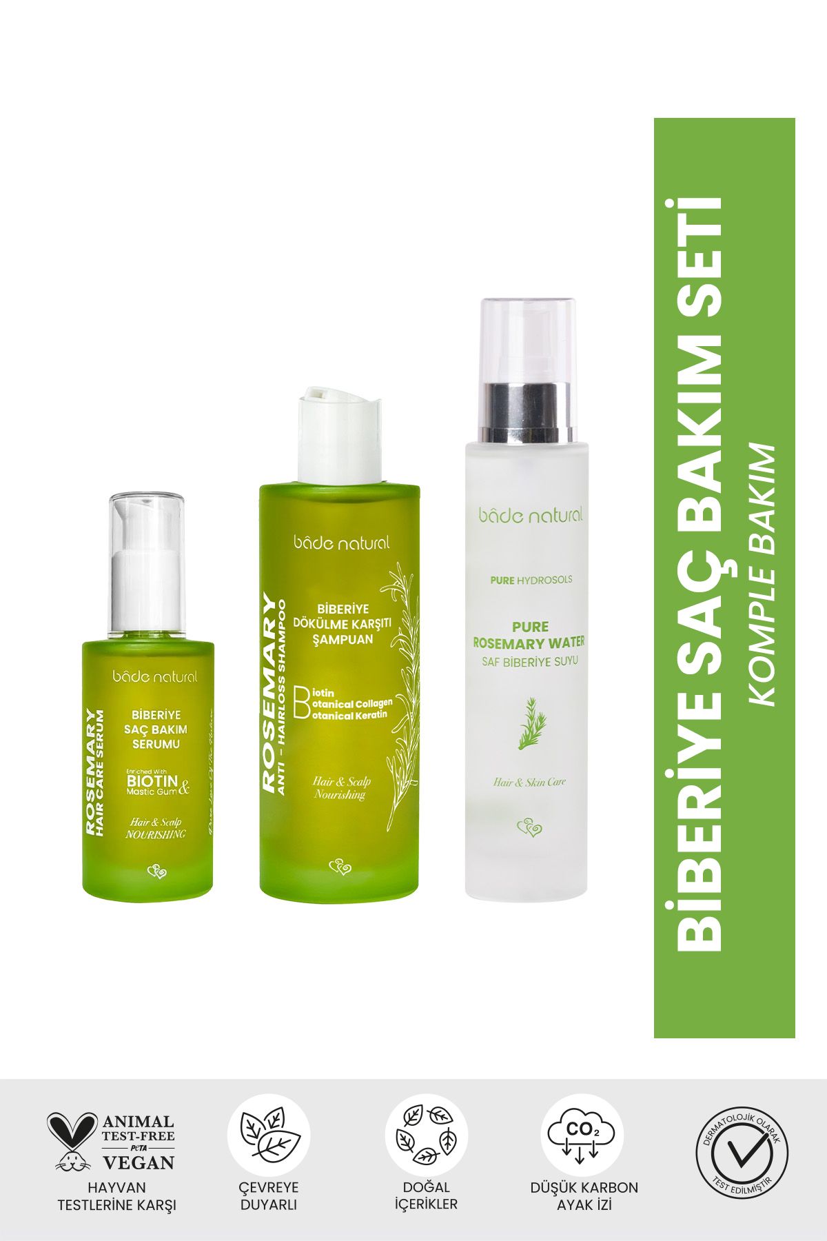 ست مراقبت مو مردانه و زنانه ROSEMARY ANTI SHEDDING تقویت مجموعه از پیچیده Bade Natural