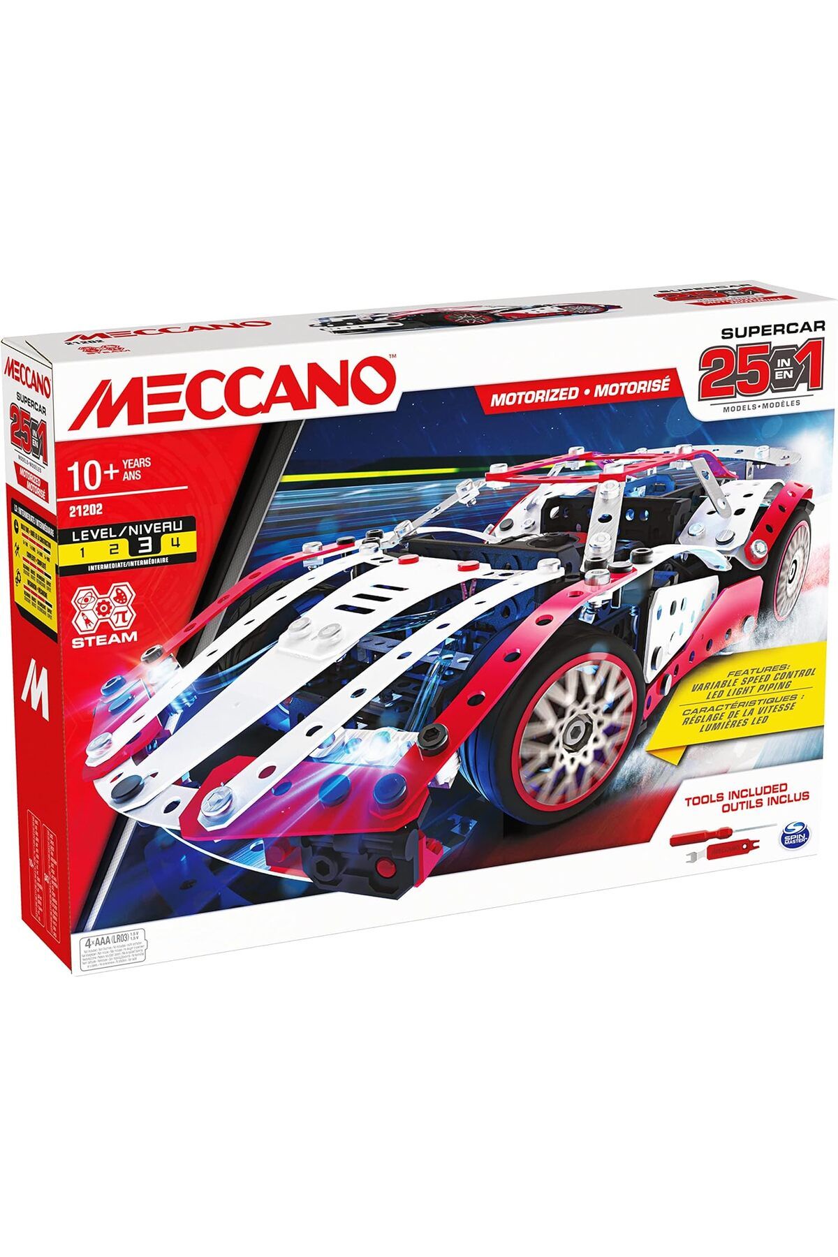 Meccano-Playset Meccano Supercar 347 Pieces 7